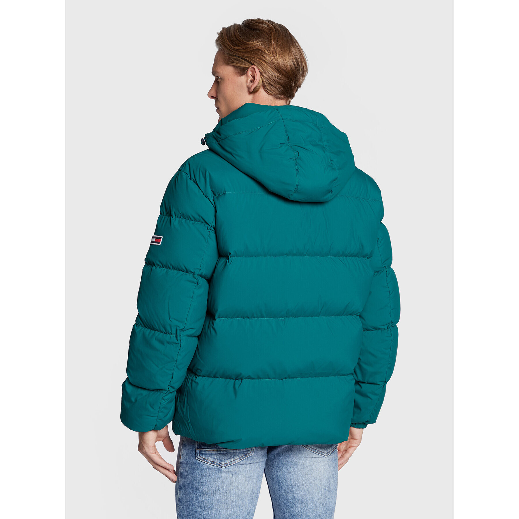 Tommy Jeans Пухено яке Essential DM0DM15447 Зелен Regular Fit - Pepit.bg