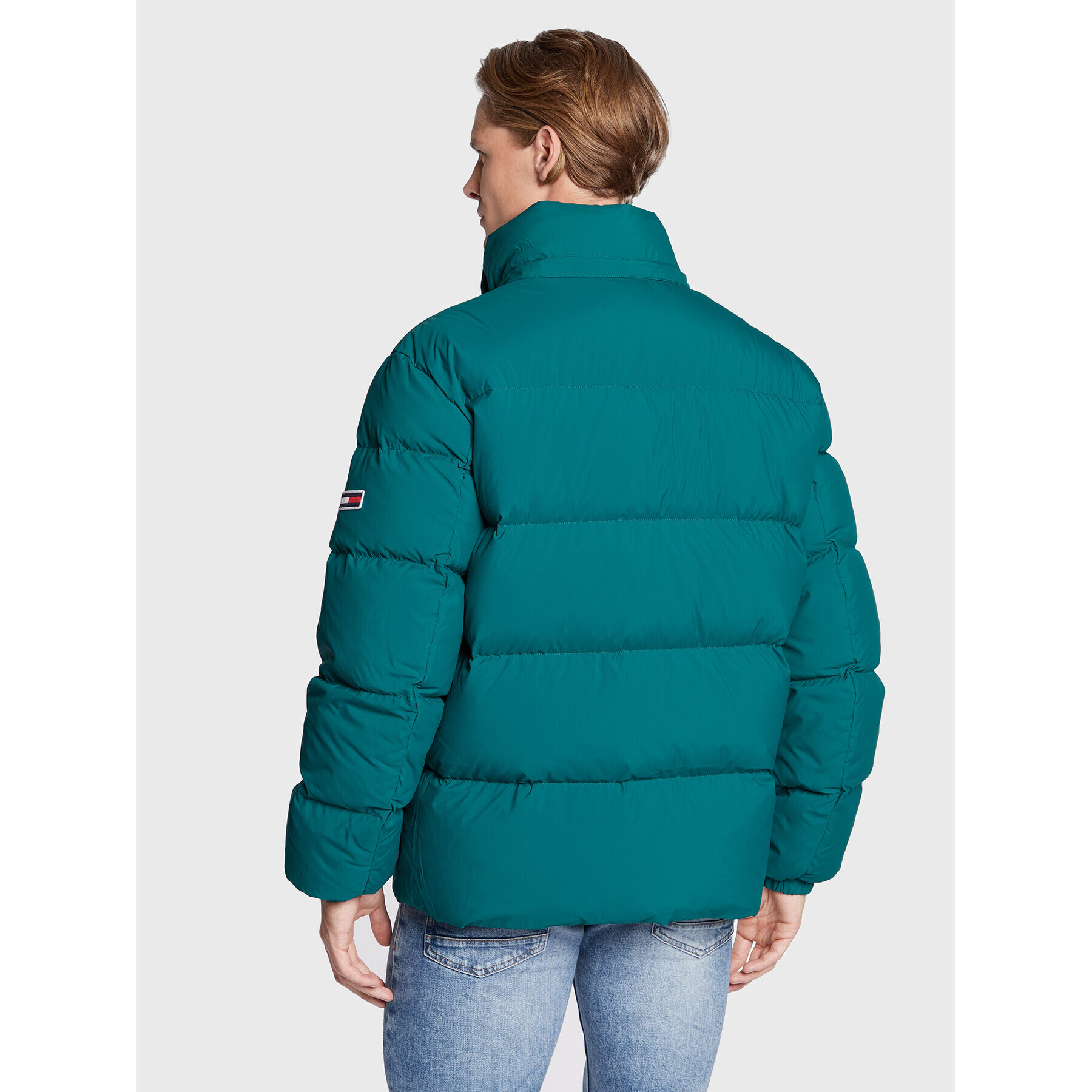 Tommy Jeans Пухено яке Essential DM0DM15447 Зелен Regular Fit - Pepit.bg