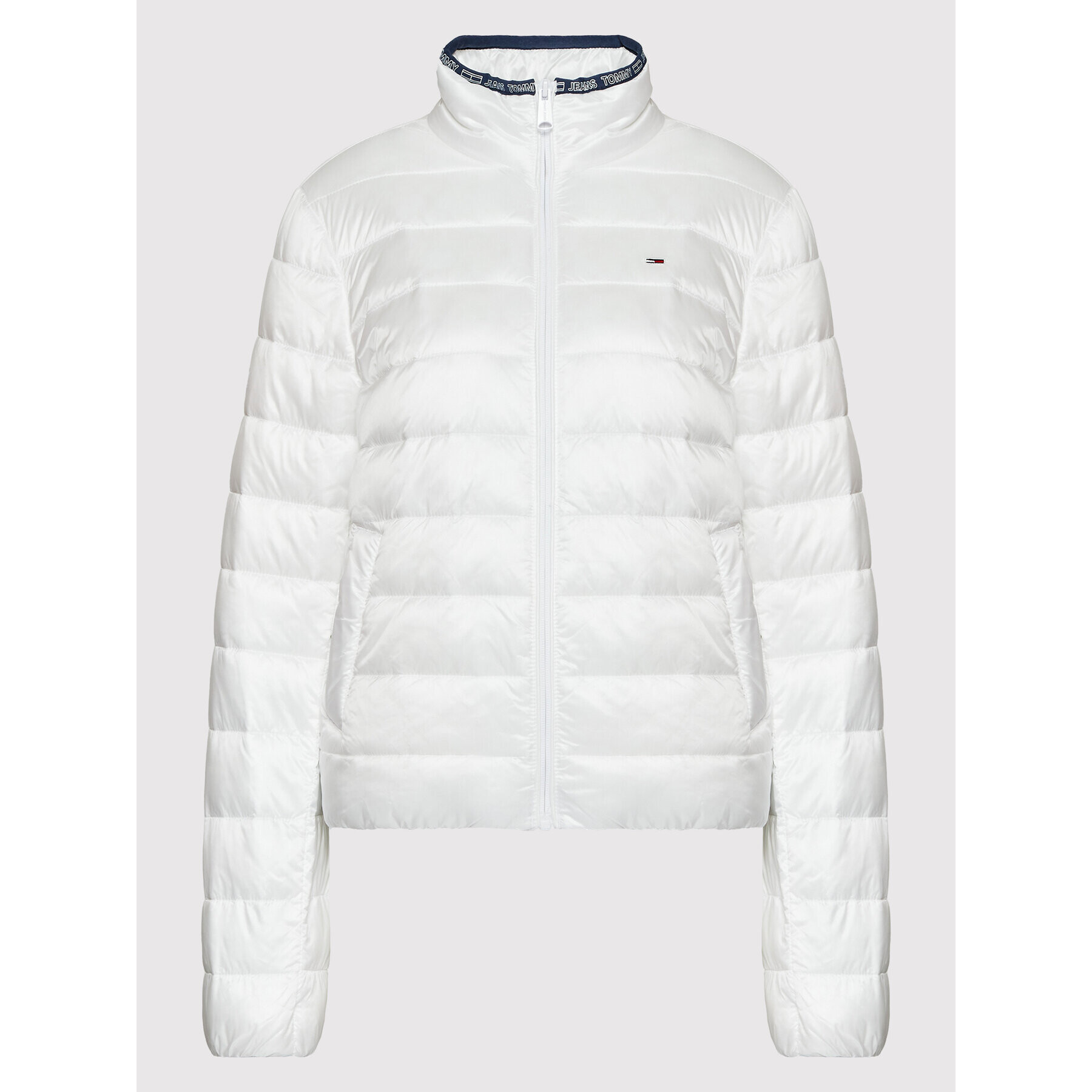 Tommy Jeans Пухено яке Quilted DW0DW12930 Бял Regular Fit - Pepit.bg