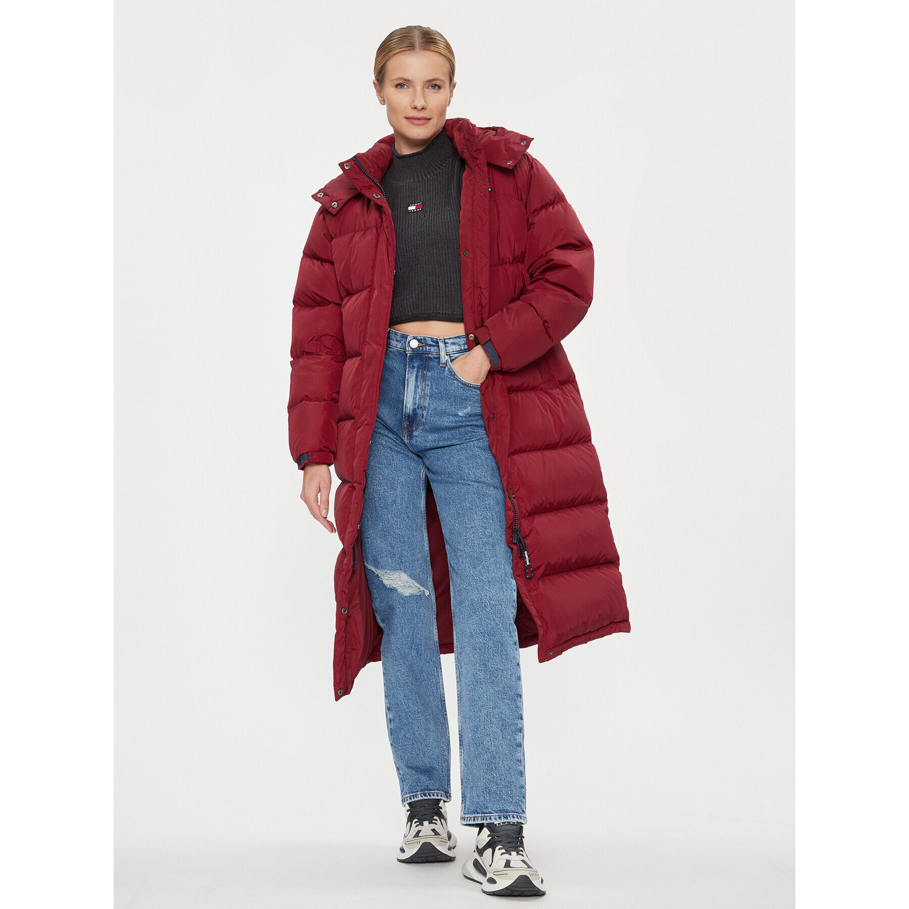 Tommy Jeans Пухено яке Alaska DW0DW14287 Червен Regular Fit - Pepit.bg