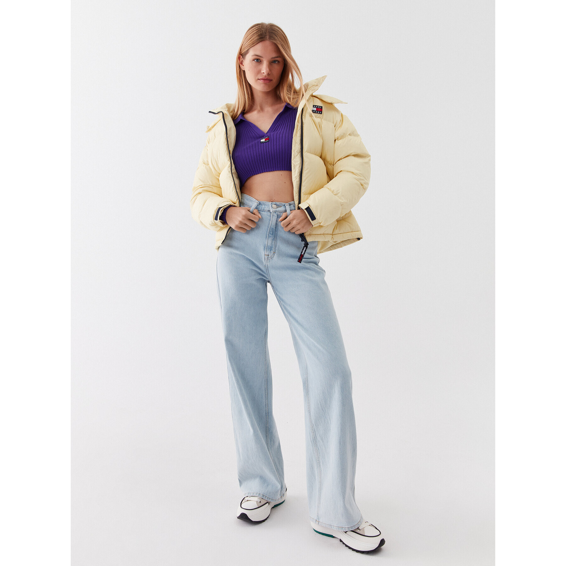 Tommy Jeans Пухено яке Alaska DW0DW14661 Жълт Regular Fit - Pepit.bg