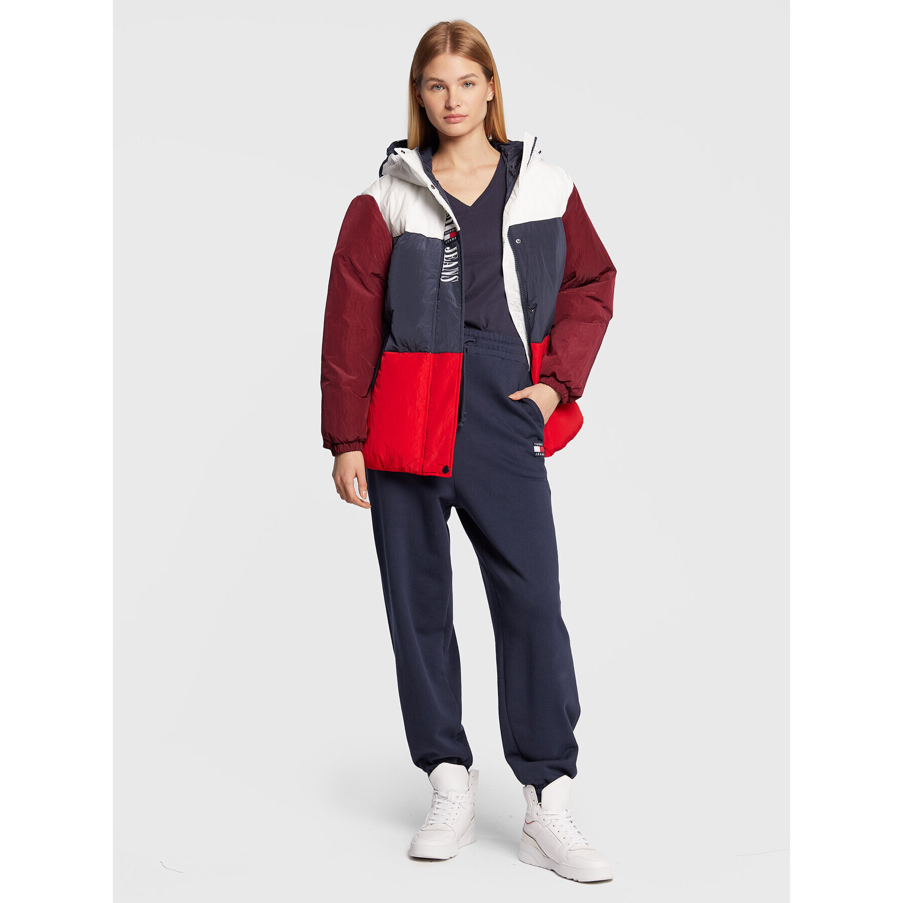 Tommy Jeans Пухено яке Archive DW0DW14475 Цветен Oversize - Pepit.bg