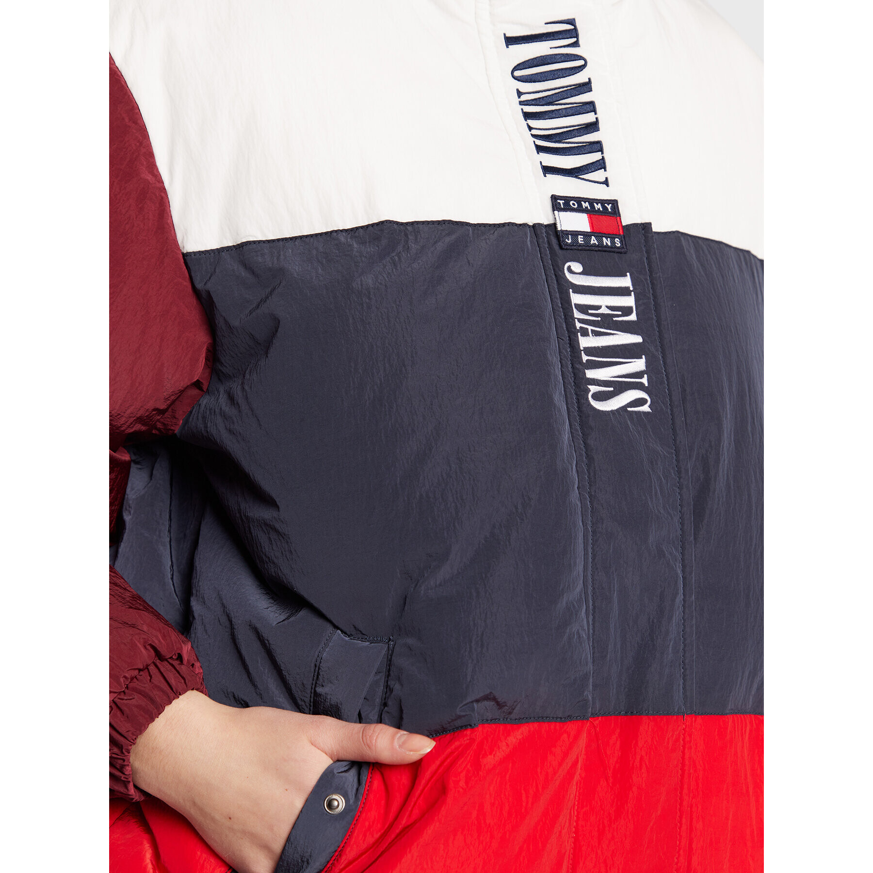 Tommy Jeans Пухено яке Archive DW0DW14475 Цветен Oversize - Pepit.bg