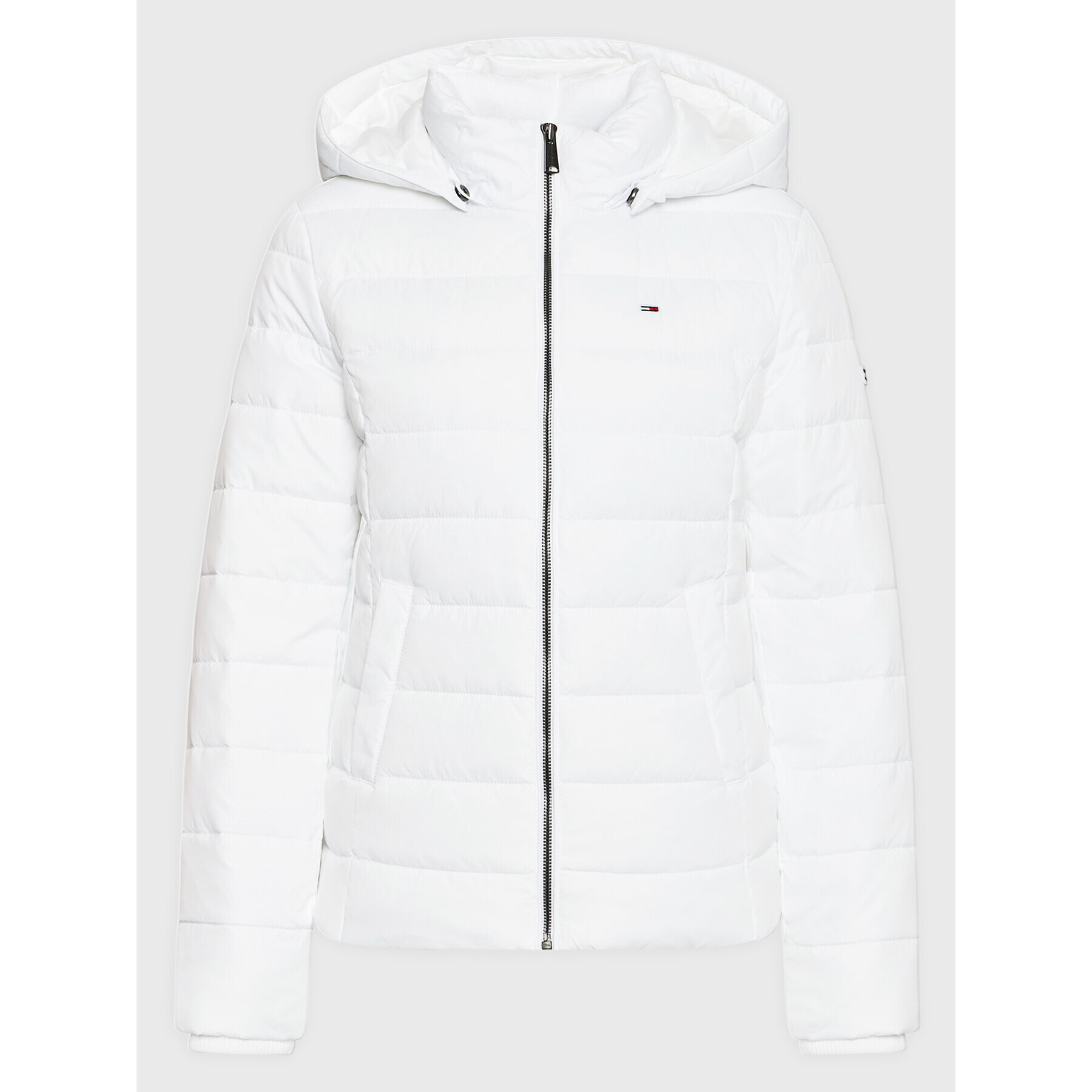 Tommy Jeans Пухено яке Basic DW0DW13741 Бял Regular Fit - Pepit.bg