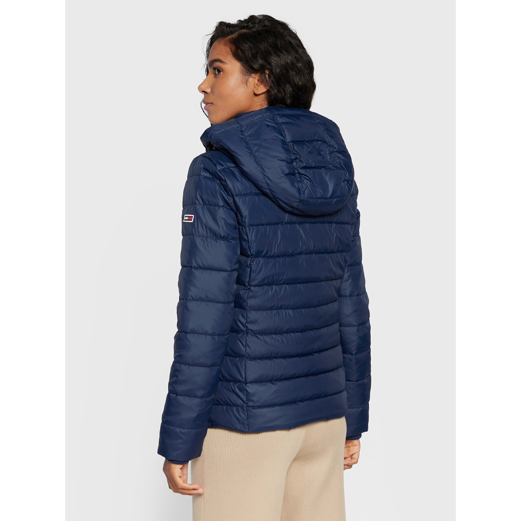 Tommy Jeans Пухено яке Basic DW0DW13741 Тъмносин Regular Fit - Pepit.bg
