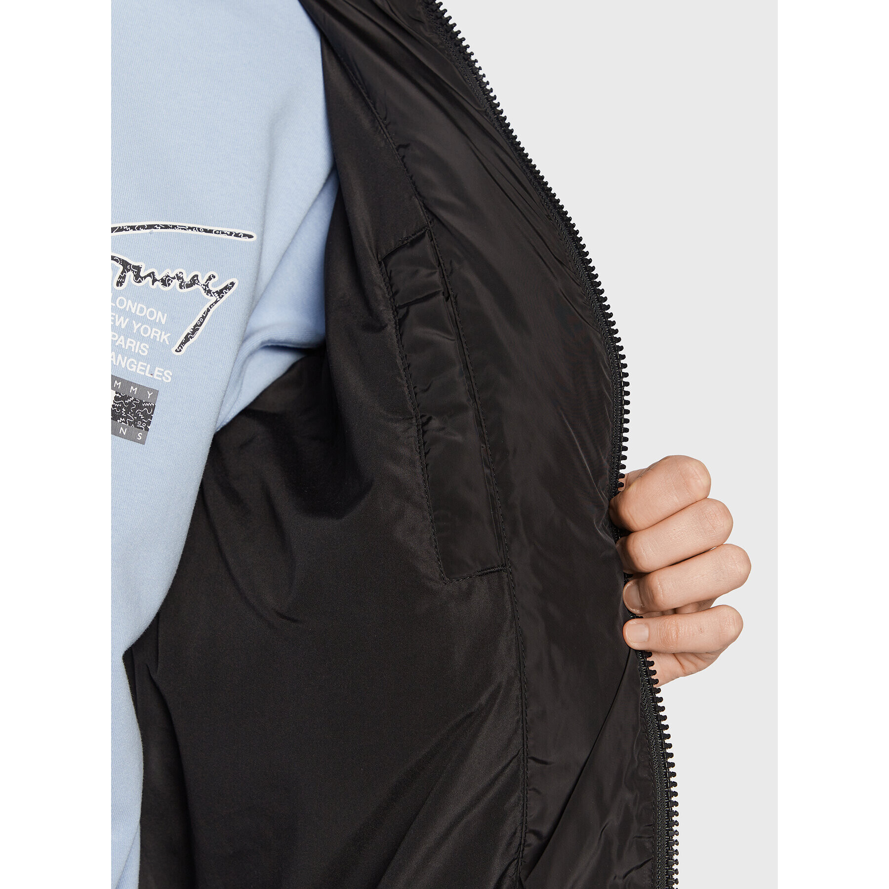 Tommy Jeans Пухено яке Bold Stripe DM0DM15628 Цветен Regular Fit - Pepit.bg