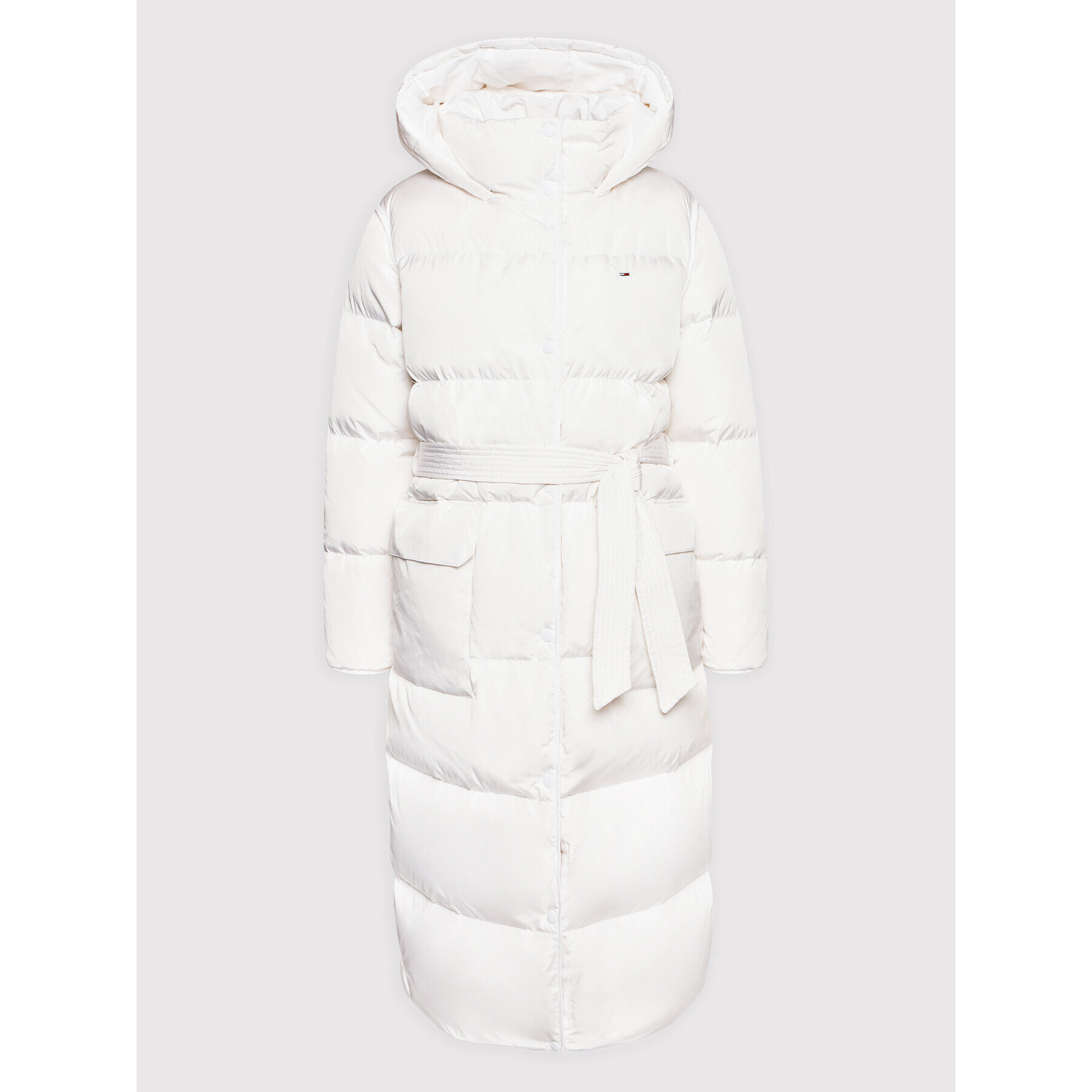 Tommy Jeans Пухено яке DW0DW11115 Бял Regular Fit - Pepit.bg