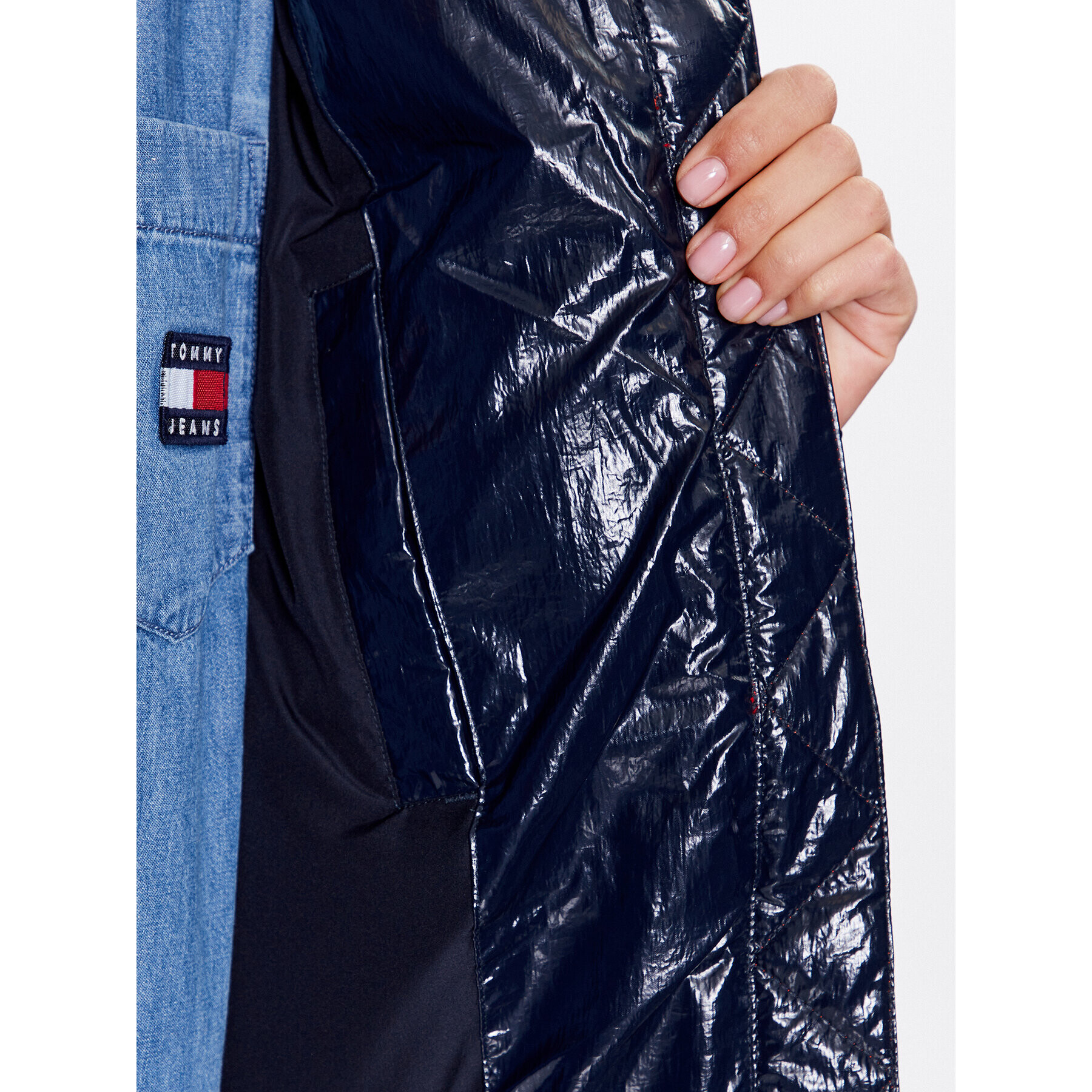 Tommy Jeans Пухено яке DW0DW15959 Цветен Oversize - Pepit.bg