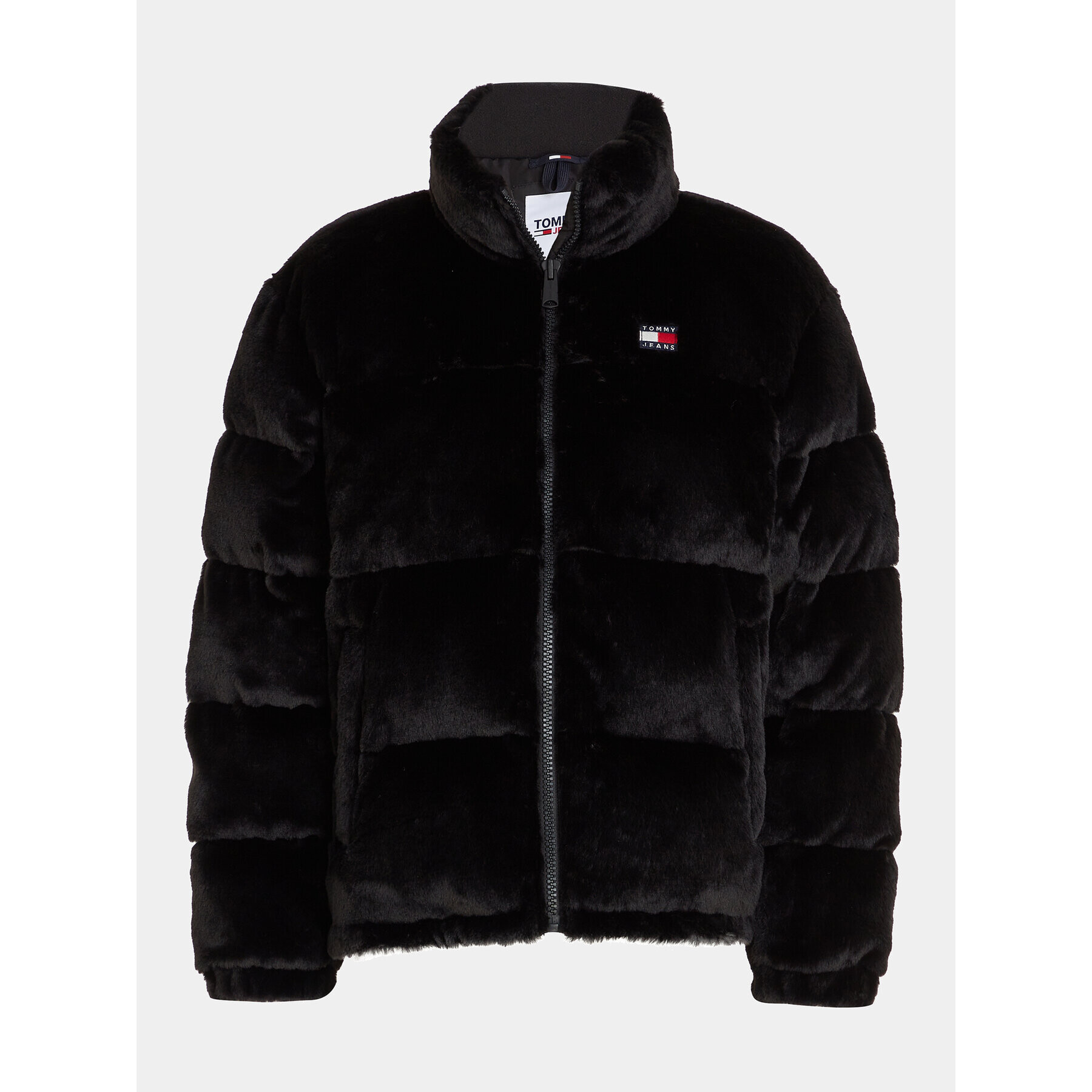 Tommy Jeans Пухено яке DW0DW16584 Черен Regular Fit - Pepit.bg