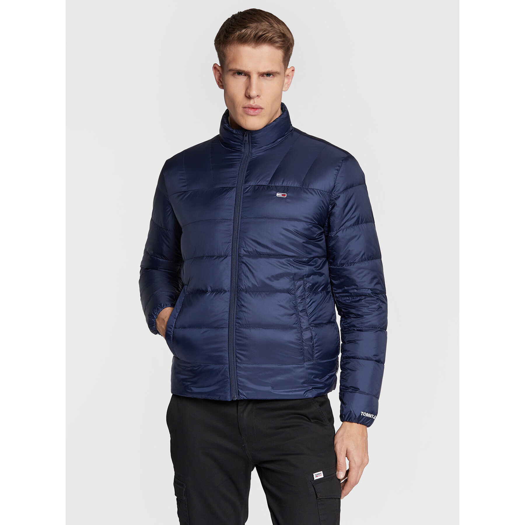 Tommy Jeans Пухено яке Essential DM0DM14086 Тъмносин Regular Fit - Pepit.bg