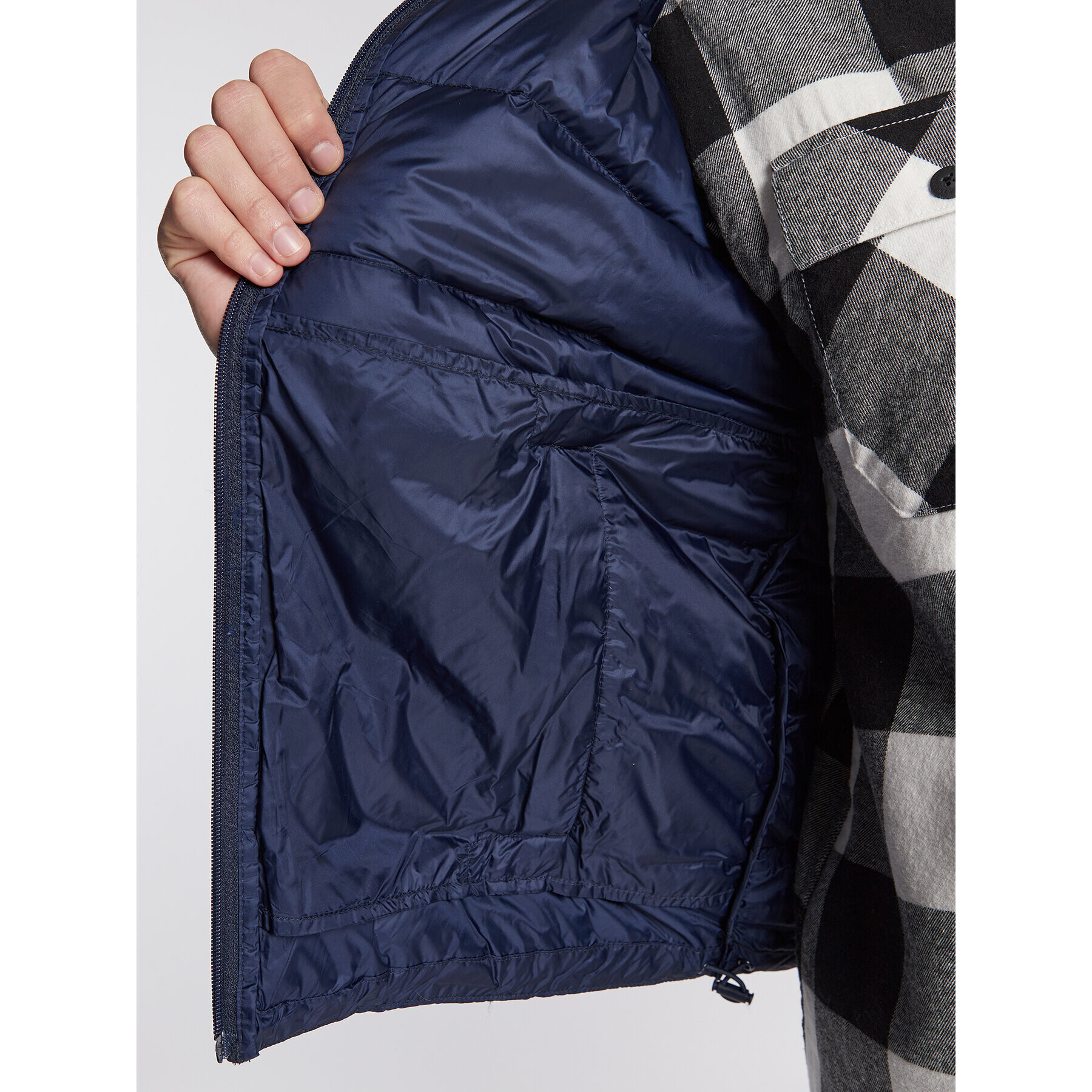 Tommy Jeans Пухено яке Essential DM0DM14086 Тъмносин Regular Fit - Pepit.bg