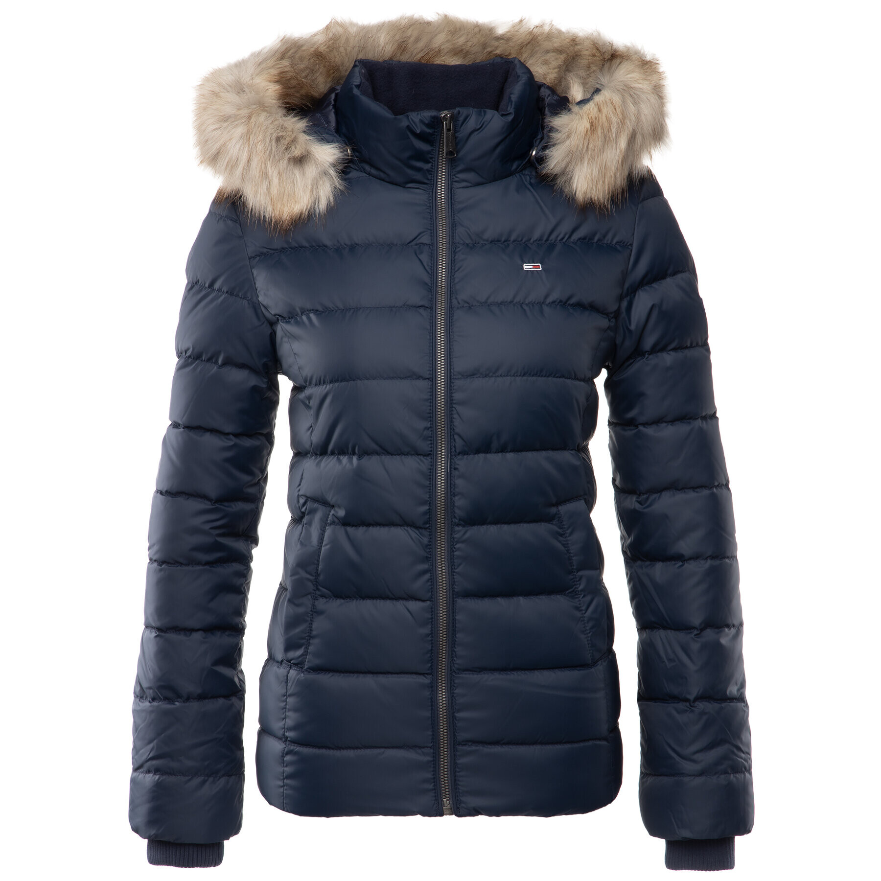 Tommy Jeans Пухено яке Essential DW0DW06774 Тъмносин Regular Fit - Pepit.bg