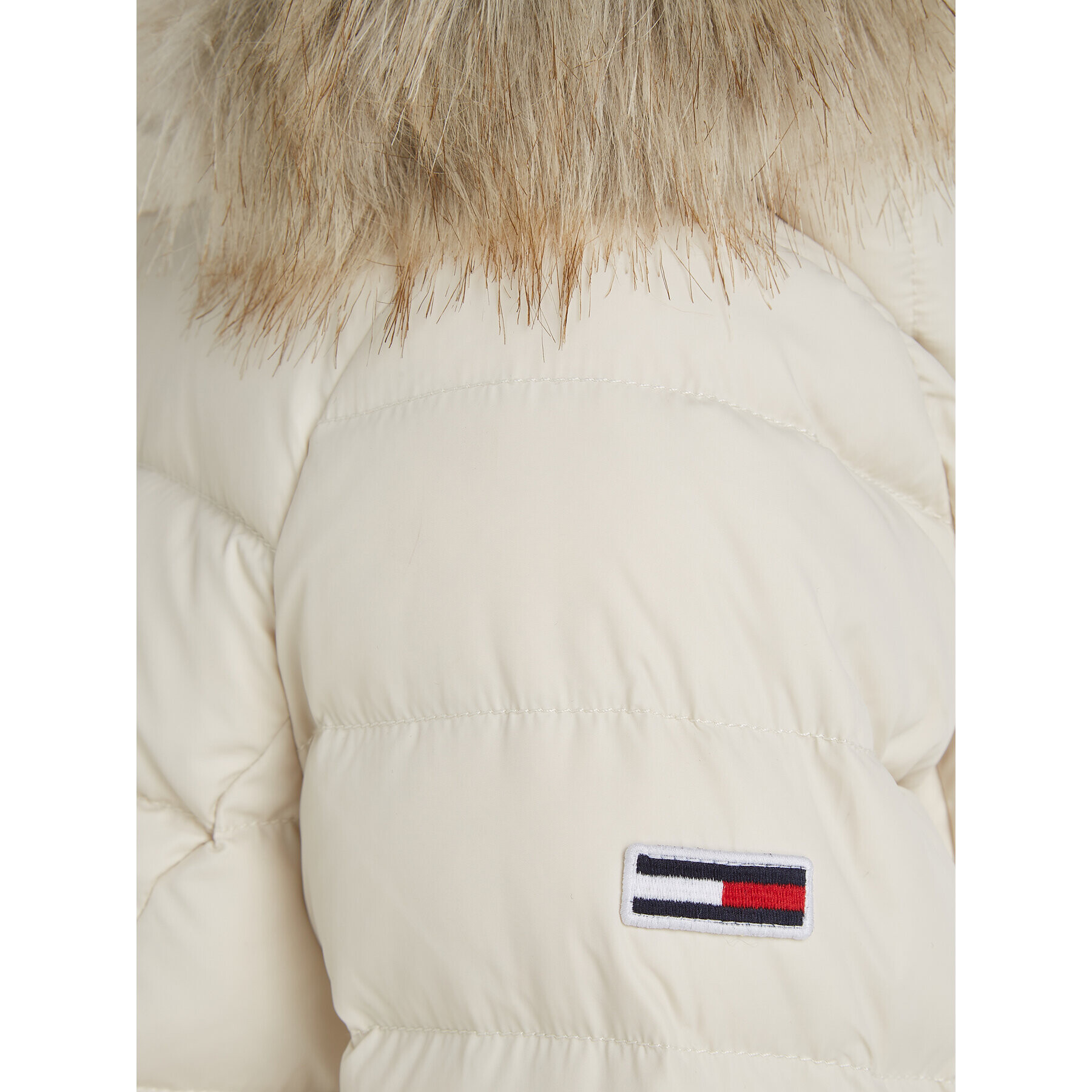 Tommy Jeans Пухено яке Essential DW0DW09060 Бежов Slim Fit - Pepit.bg