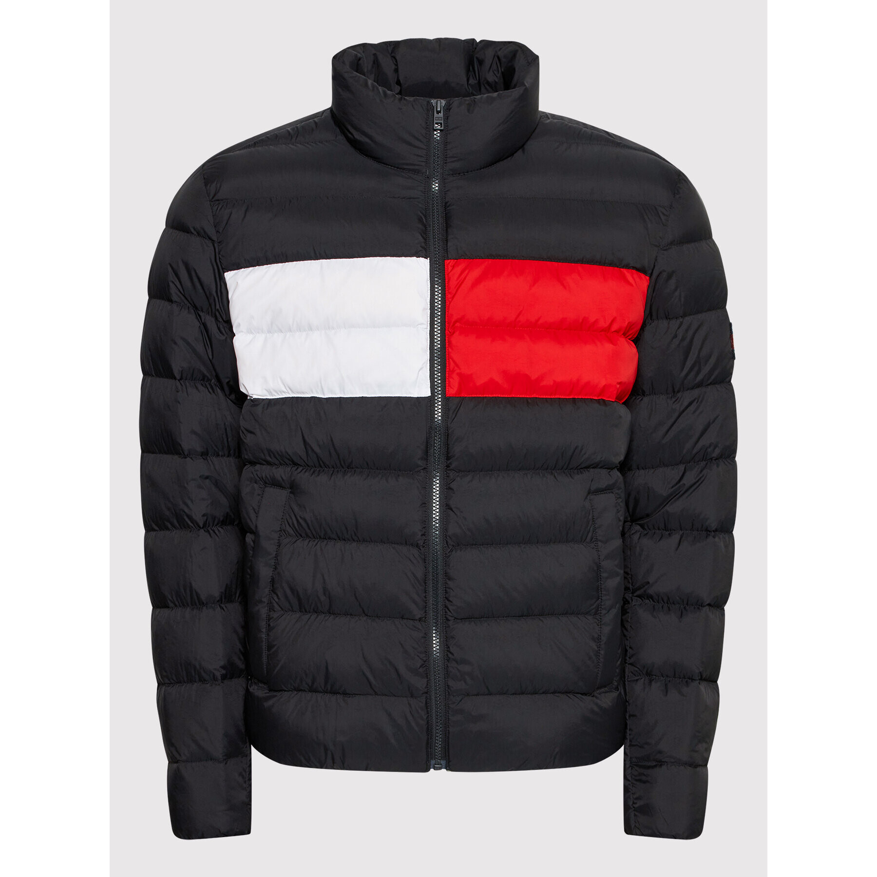 Tommy Jeans Пухено яке Essential Flag DM0DM13270 Черен Regular Fit - Pepit.bg