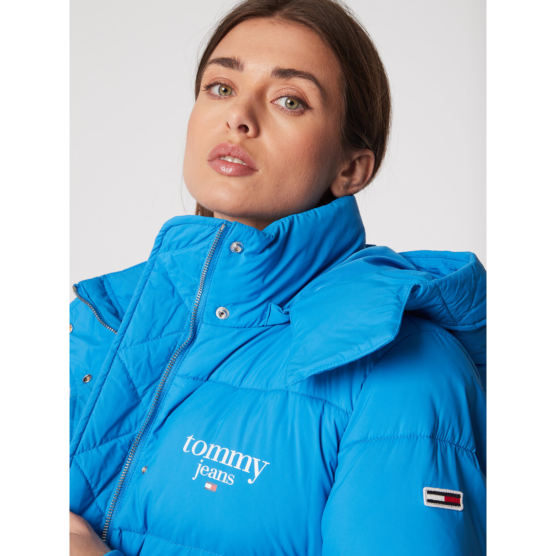 Tommy Jeans Пухено яке Graphic DW0DW14310 Син Regular Fit - Pepit.bg