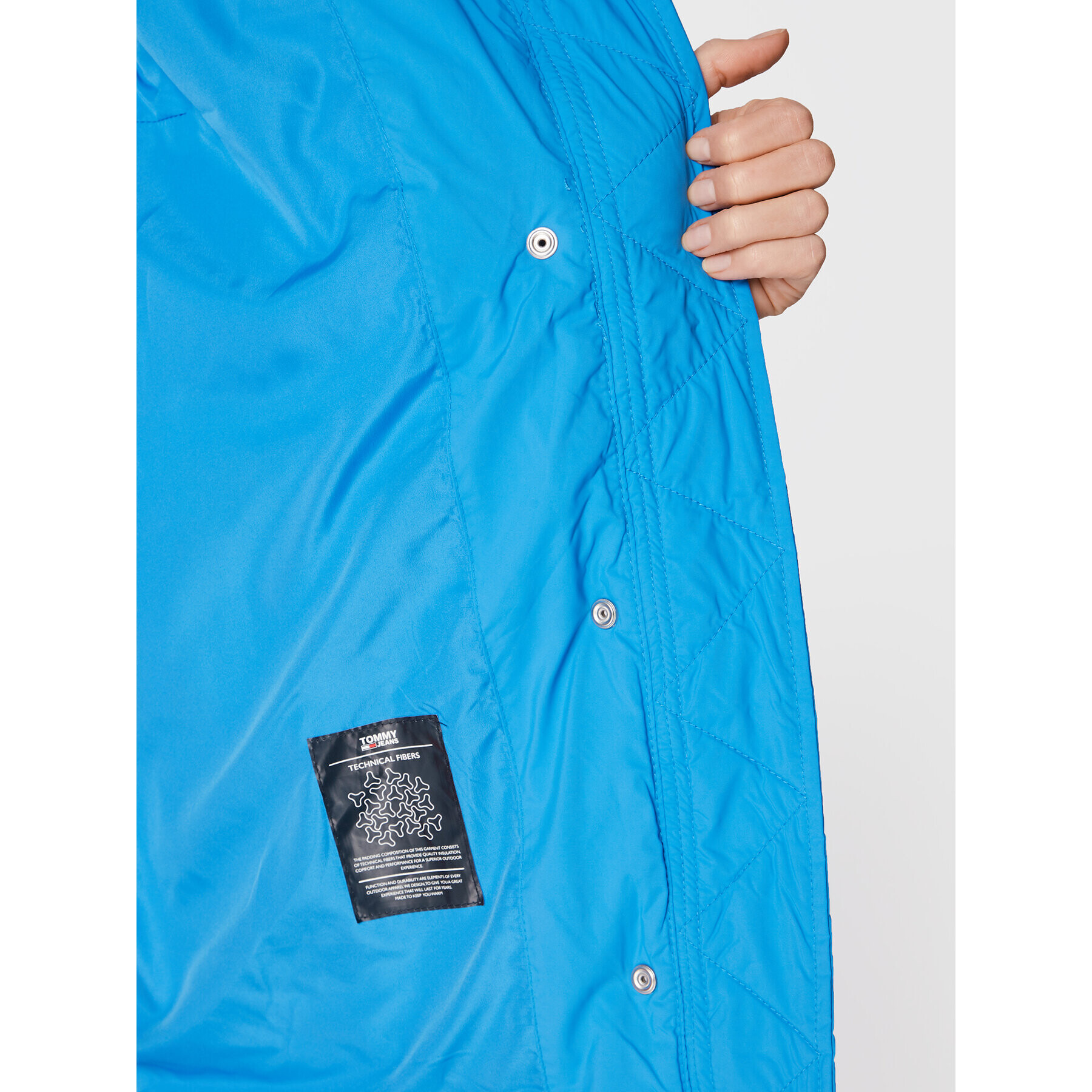 Tommy Jeans Пухено яке Graphic DW0DW14310 Син Regular Fit - Pepit.bg