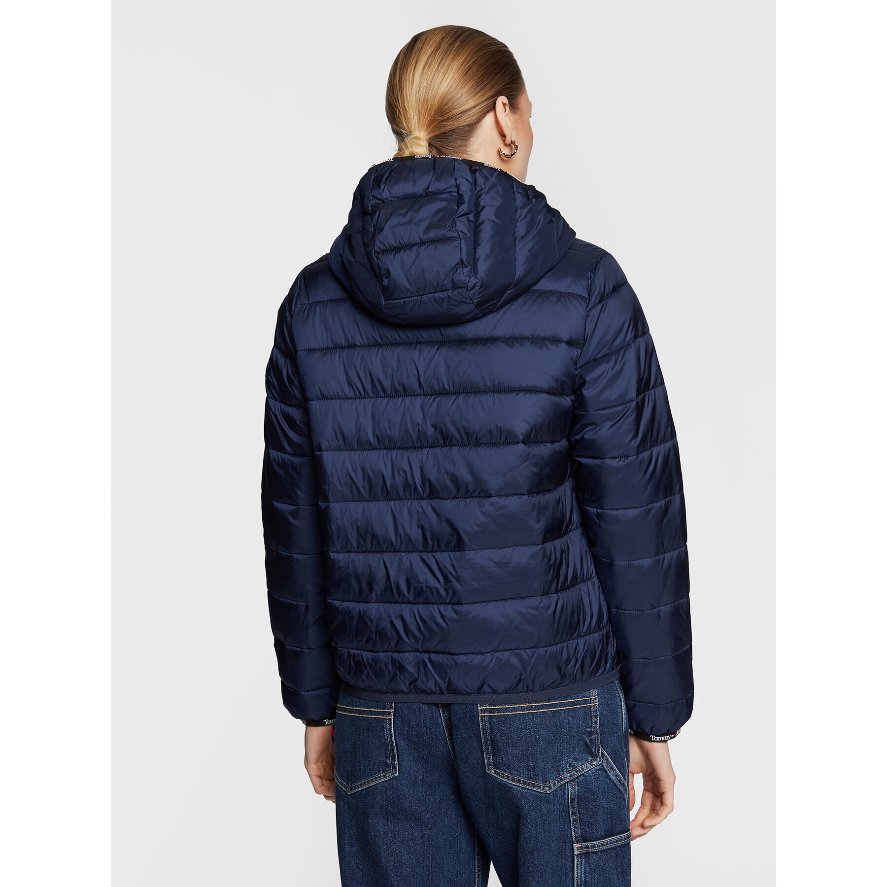 Tommy Jeans Пухено яке Quilted Tape DW0DW15168 Тъмносин Regular Fit - Pepit.bg