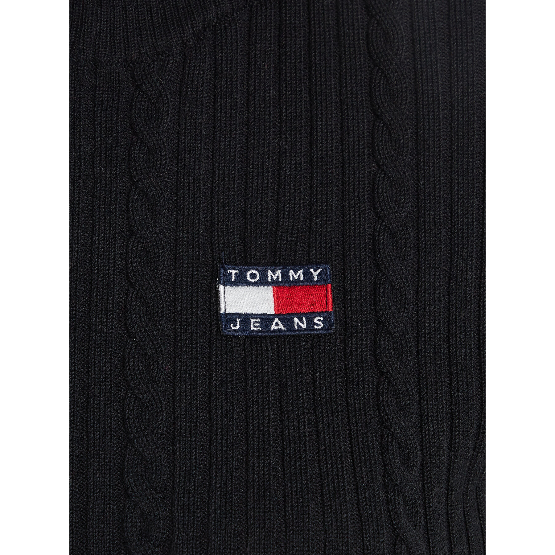 Tommy Jeans Пуловер BadgeDW0DW16532 Черен Slim Fit - Pepit.bg