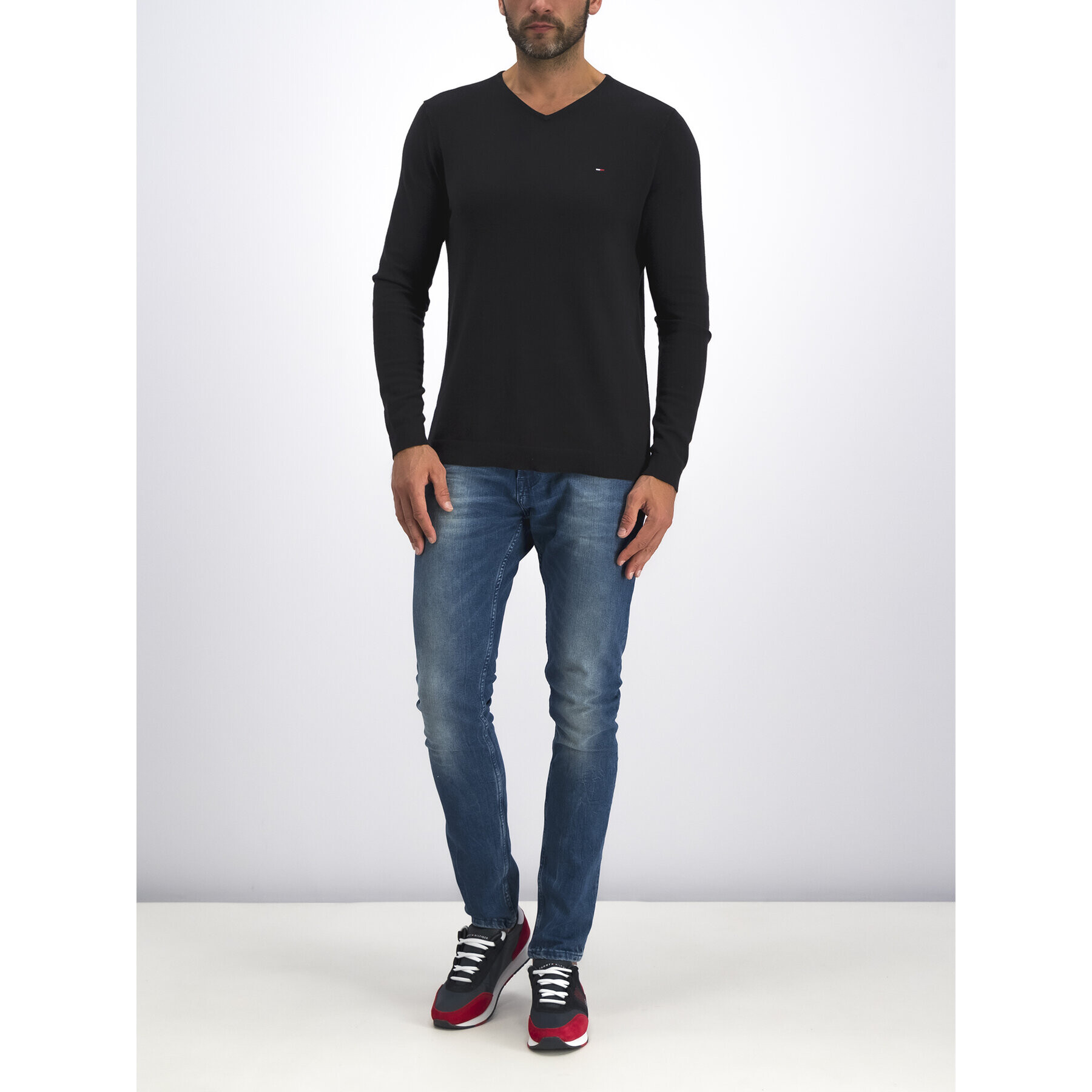 Tommy Jeans Пуловер DM0DM04402 Черен Regular Fit - Pepit.bg