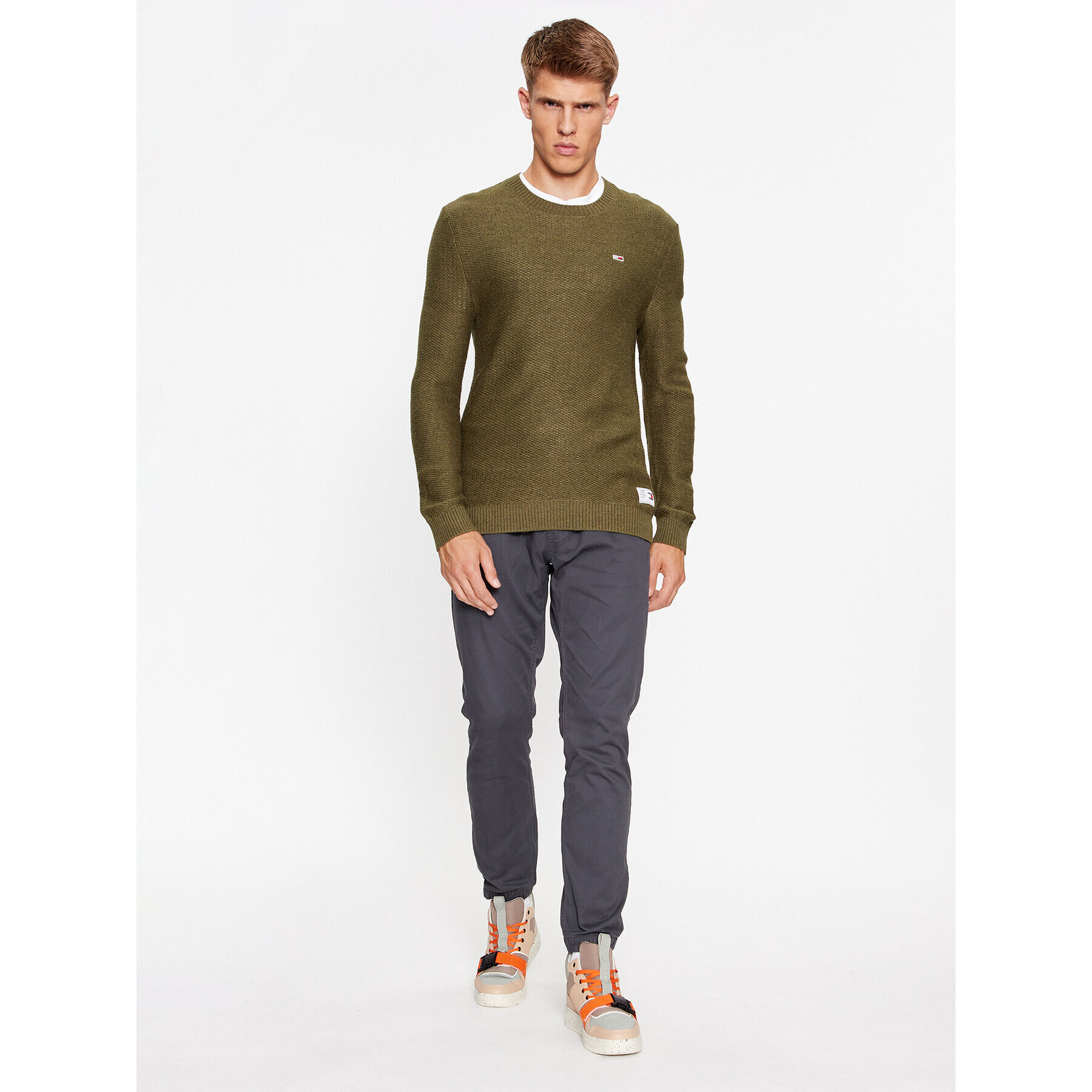 Tommy Jeans Пуловер DM0DM15060 Зелен Regular Fit - Pepit.bg
