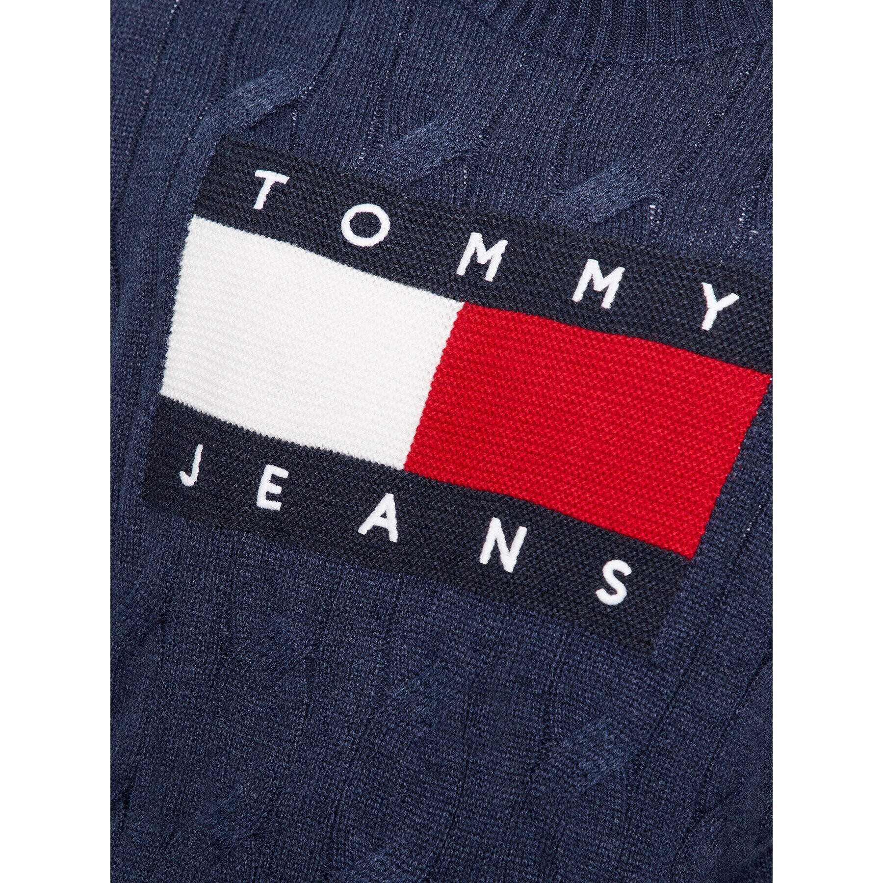 Tommy Jeans Пуловер Flag DM0DM17762 Тъмносин Relaxed Fit - Pepit.bg