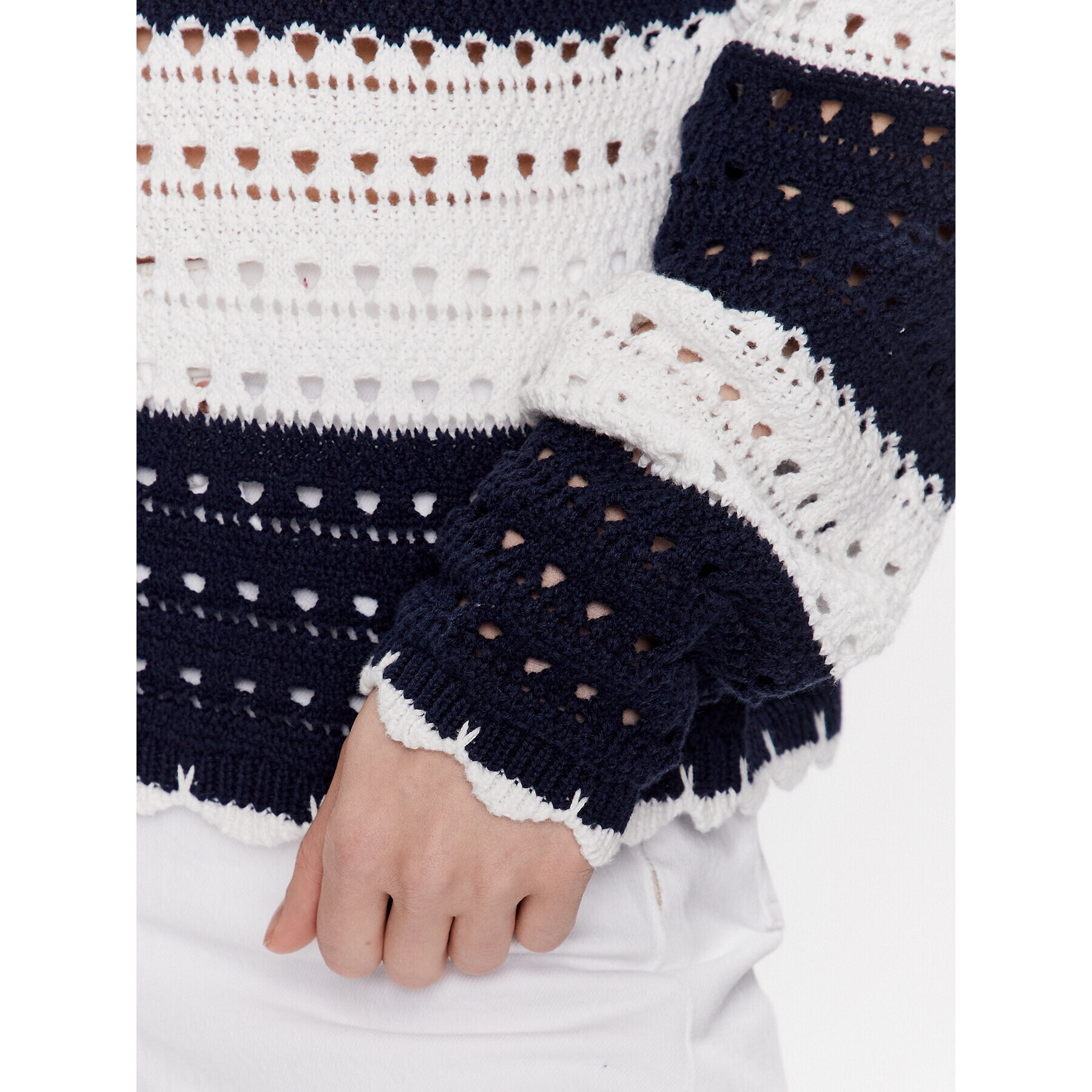 Tommy Jeans Пуловер Summer Crochet DW0DW15404 Тъмносин Relaxed Fit - Pepit.bg