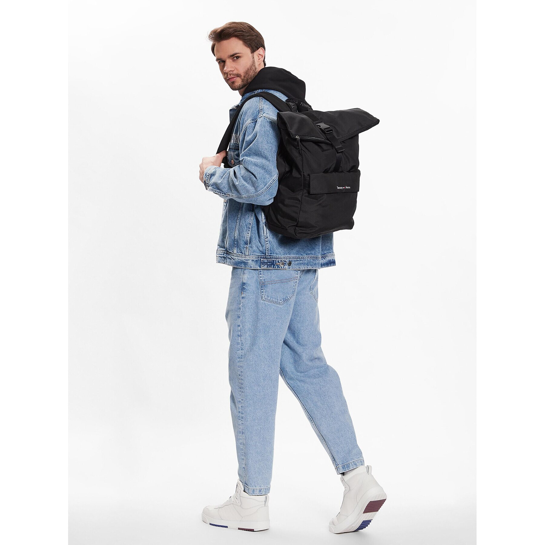 Tommy Jeans Раница Tjm Essential Roltop Bacpack AM0AM10722 Черен - Pepit.bg