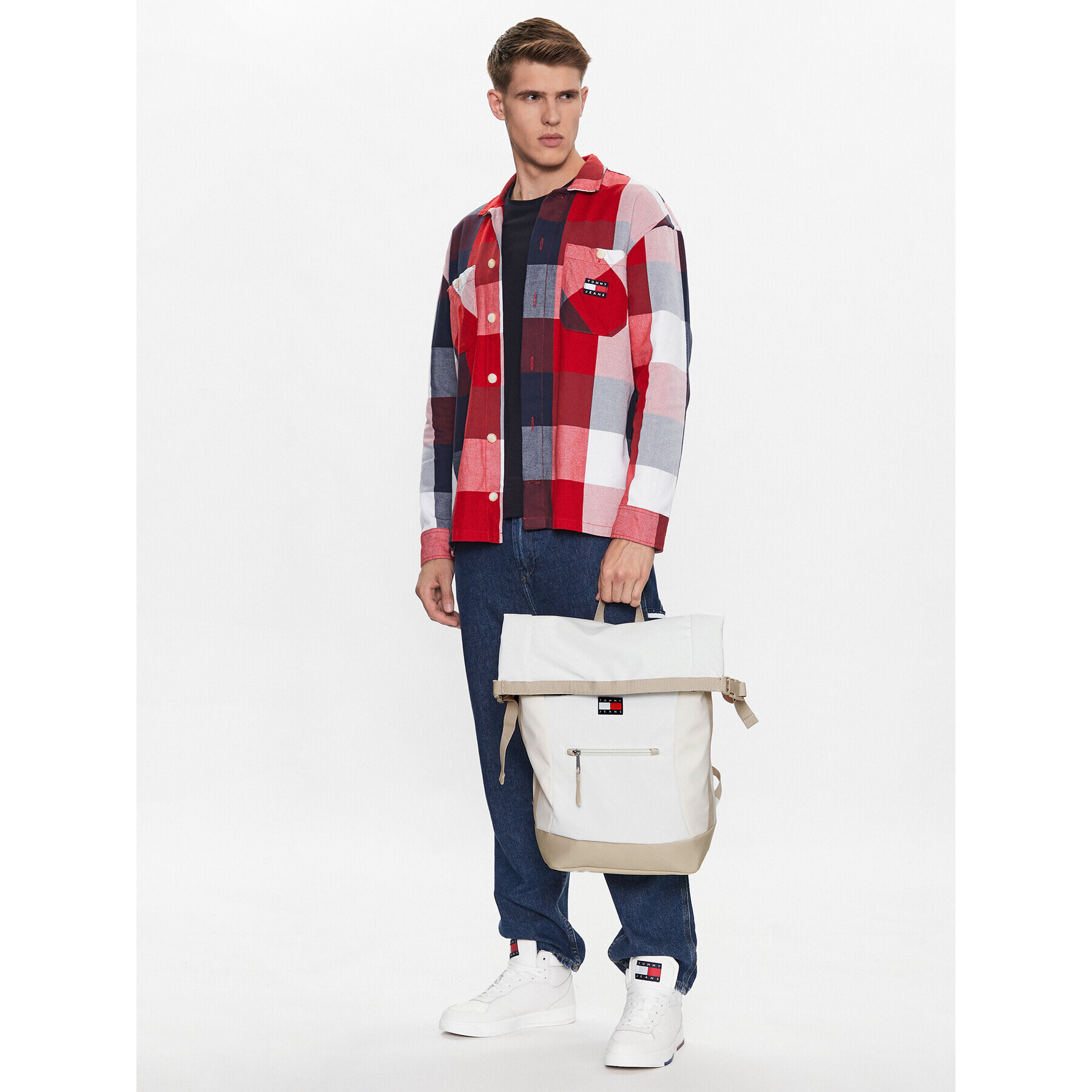 Tommy Jeans Раница Tjm Function Rolltop Bpack AM0AM10891 Бял - Pepit.bg