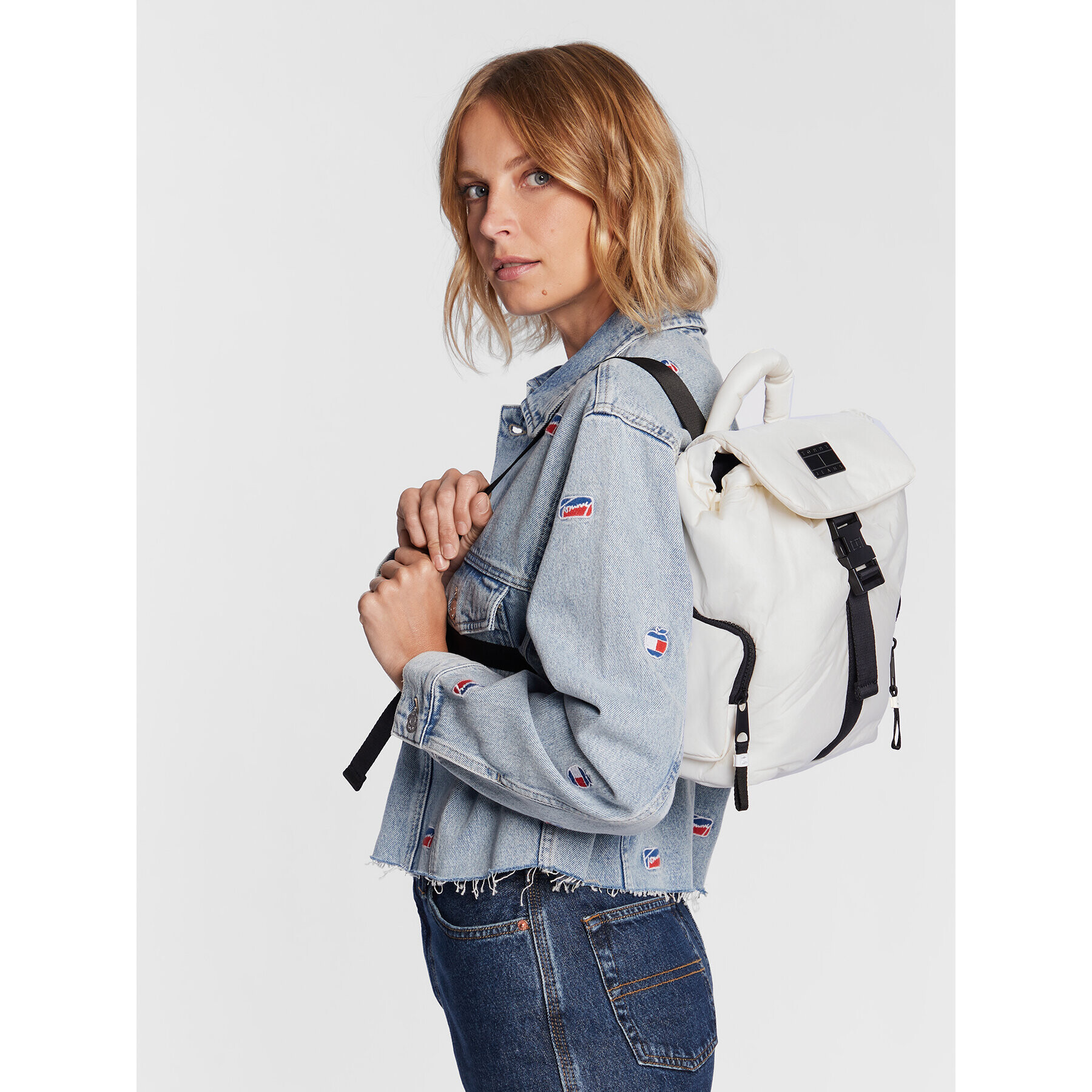 Tommy Jeans Раница Tjw Hype Conscious Backpack AW0AW14140 Бял - Pepit.bg