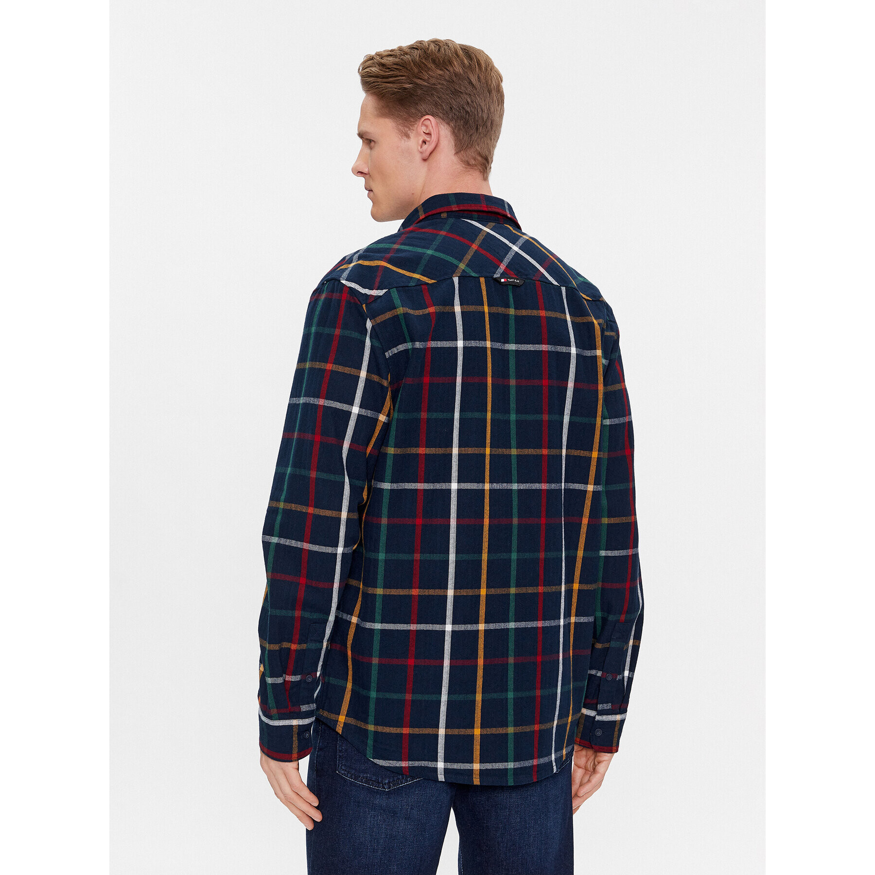 Tommy Jeans Риза Check Flannel DM0DM18334 Тъмносин Regular Fit - Pepit.bg