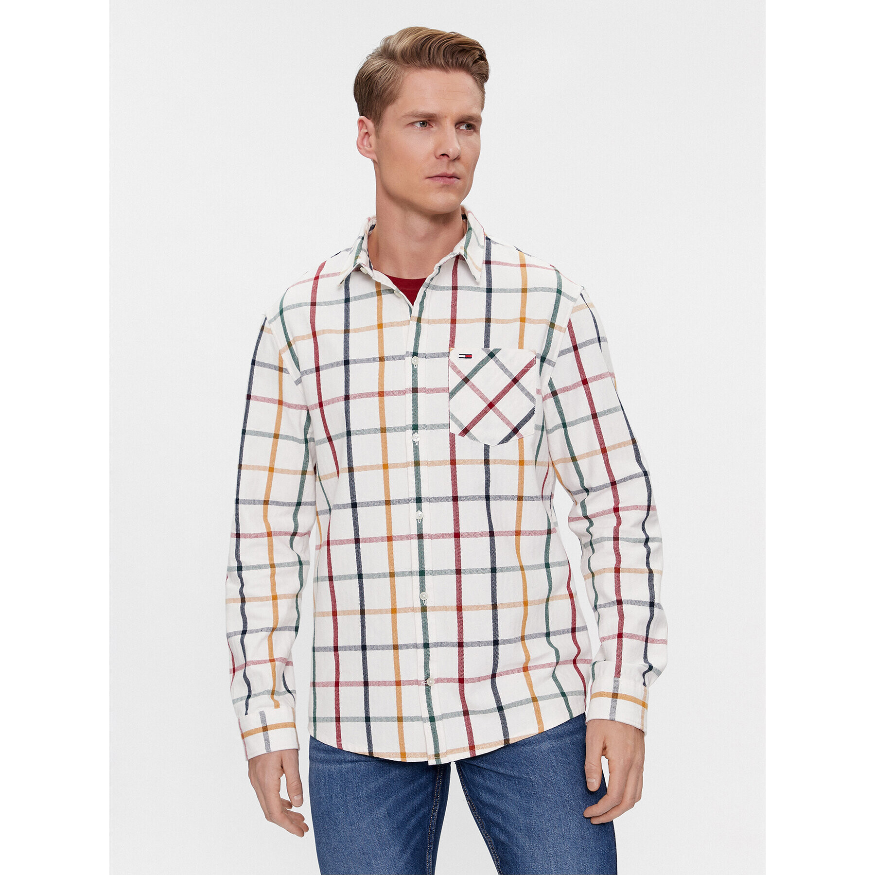 Tommy Jeans Риза Check Flannel DM0DM18334 Цветен Regular Fit - Pepit.bg