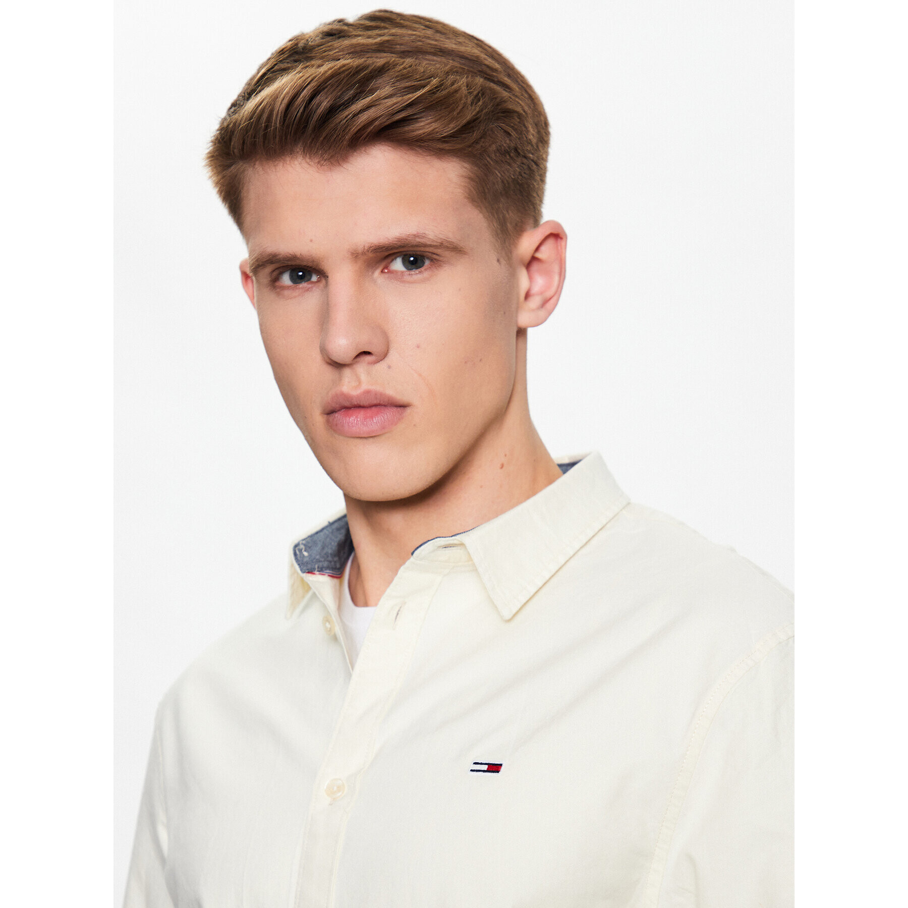 Tommy Jeans Риза Classic Oxford DM0DM15408 Жълт Classic Fit - Pepit.bg