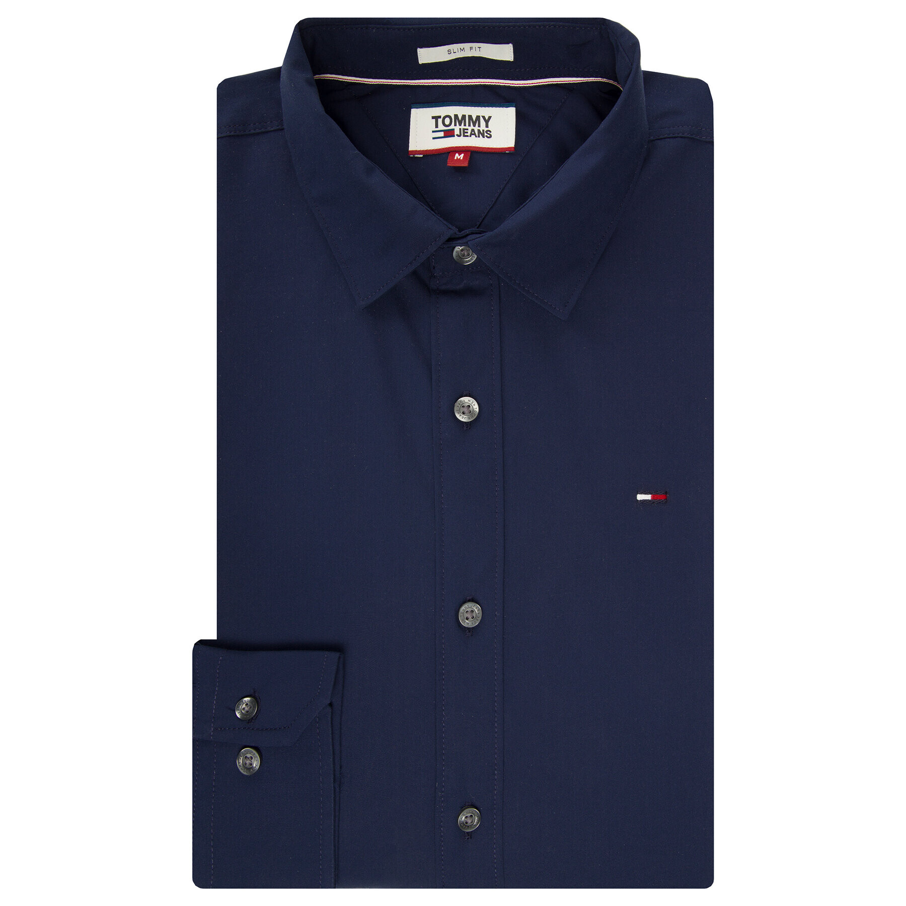 Tommy Jeans Риза DM0DM04405 Тъмносин Slim Fit - Pepit.bg