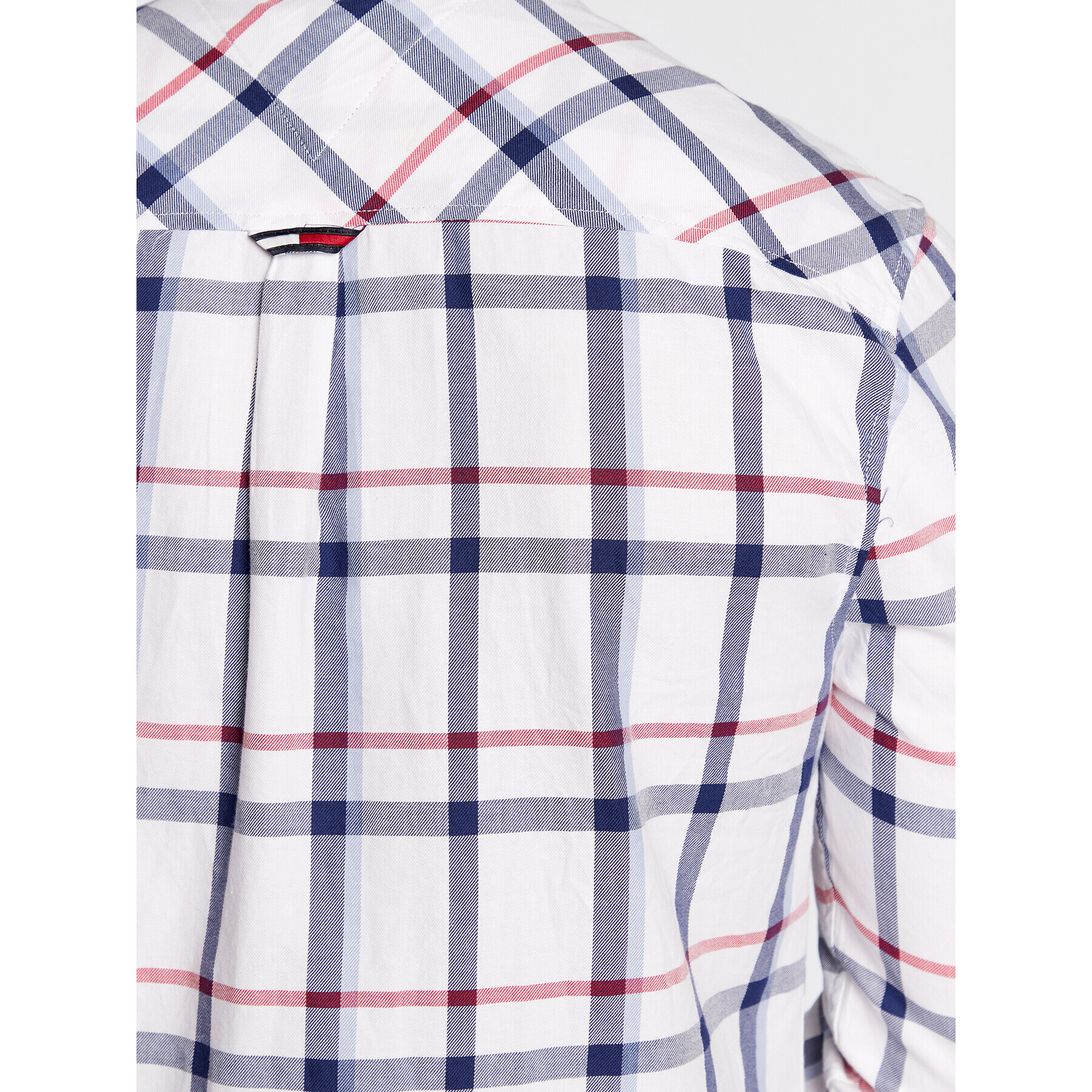 Tommy Jeans Риза Essential Check DM0DM15399 Бял Regular Fit - Pepit.bg