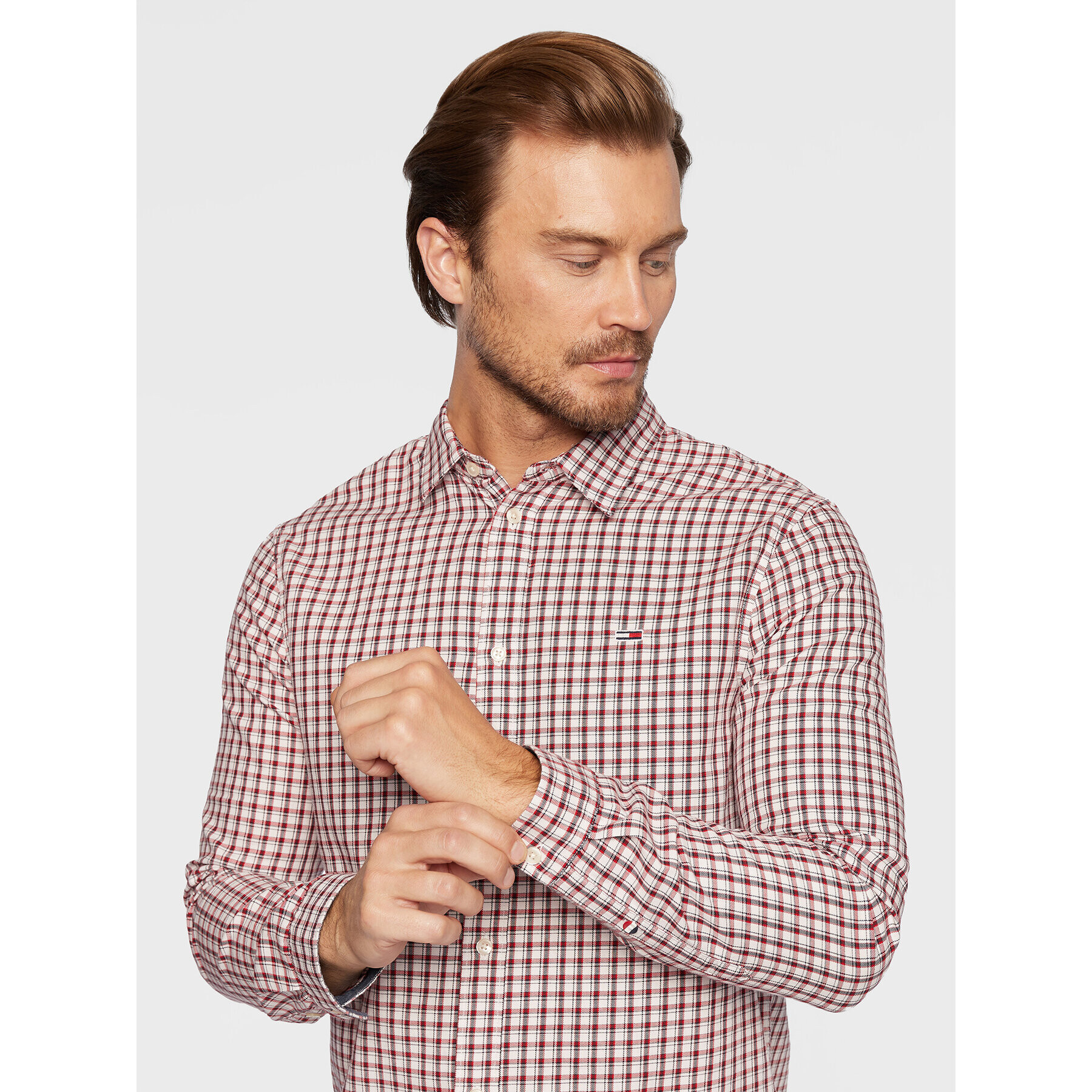 Tommy Jeans Риза Essential DM0DM15112 Бял Regular Fit - Pepit.bg