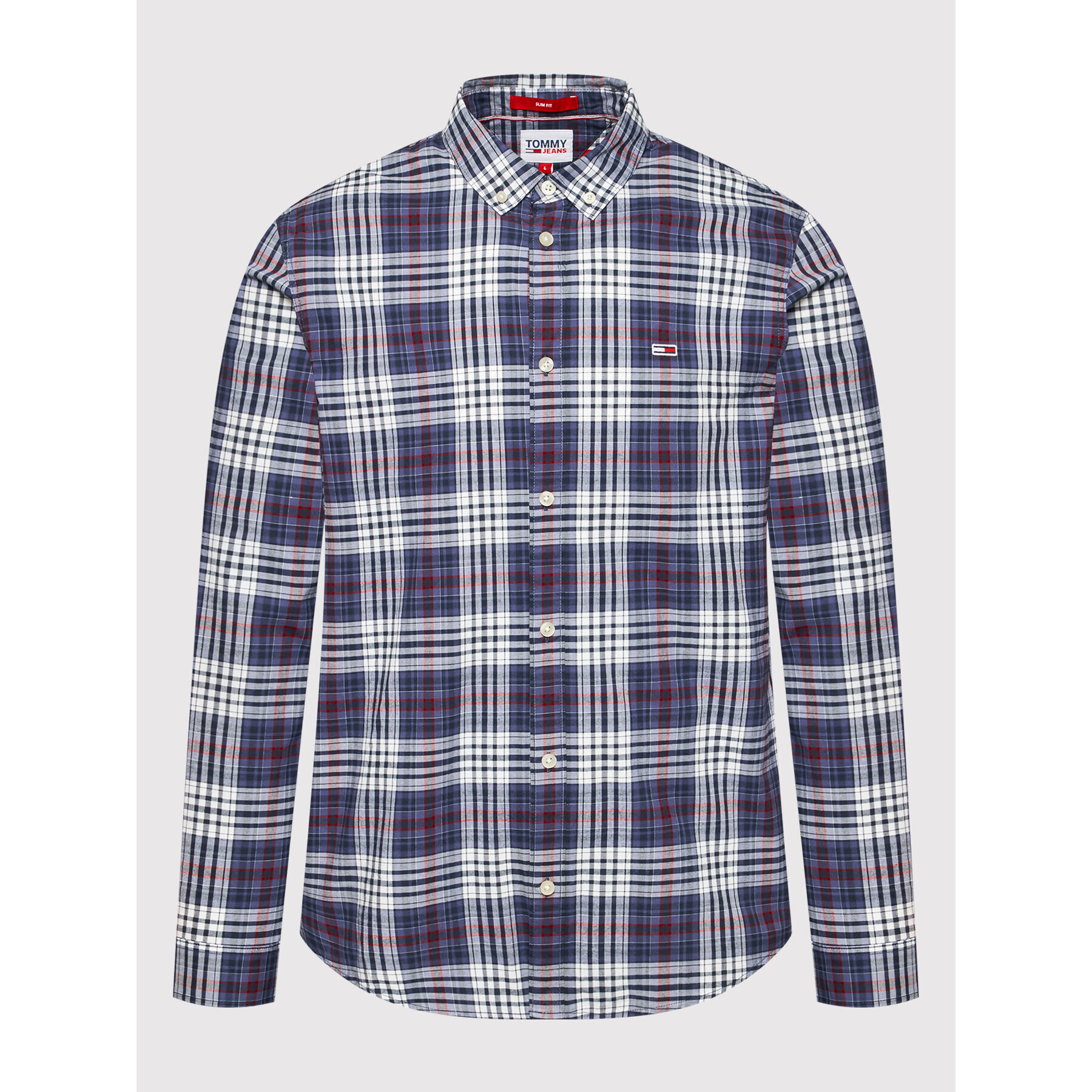 Tommy Jeans Риза Essential Poplin Check DM0DM12339 Цветен Regular Fit - Pepit.bg