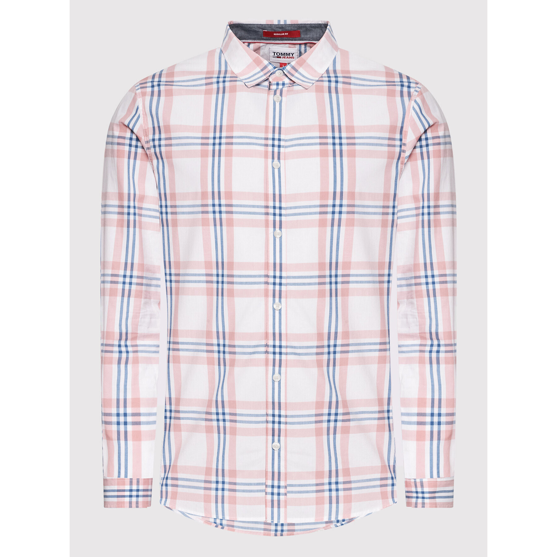 Tommy Jeans Риза Essential Poplin DM0DM13041 Бял Regular Fit - Pepit.bg