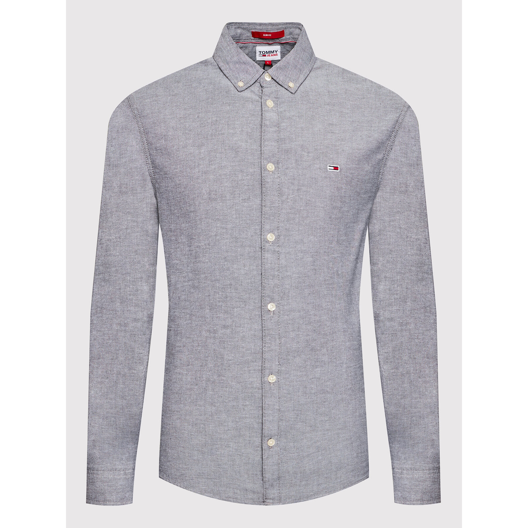 Tommy Jeans Риза Oxford DM0DM09420 Сив Slim Fit - Pepit.bg