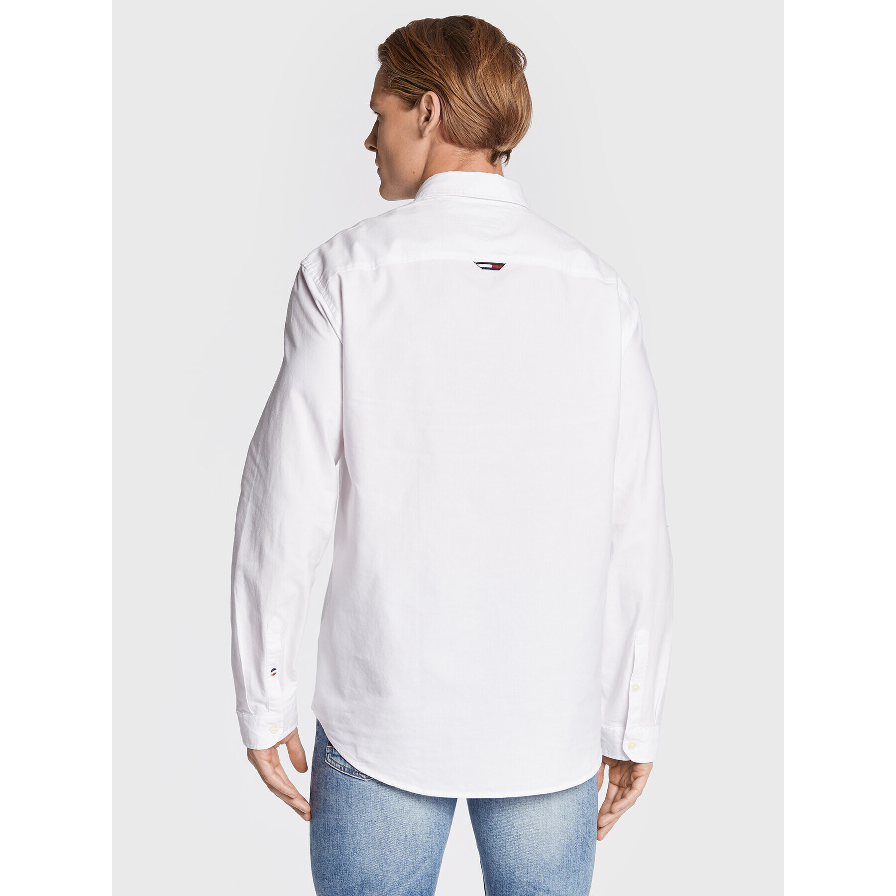 Tommy Jeans Риза Serif Linear Oxford DM0DM15143 Бял Classic Fit - Pepit.bg