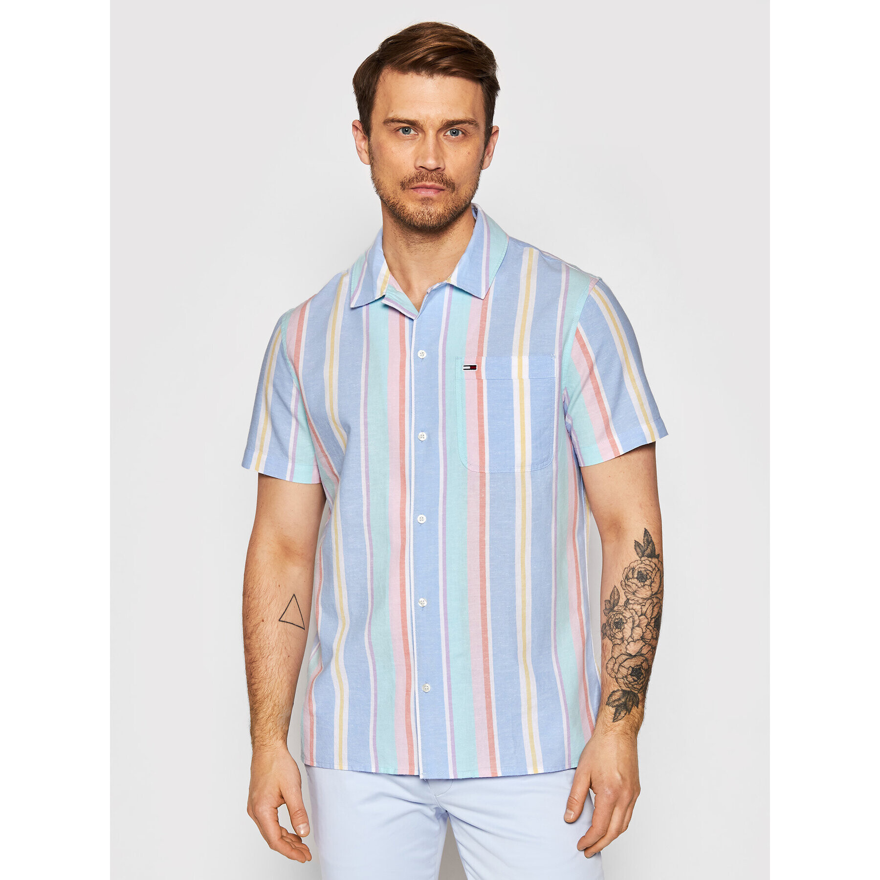 Tommy Jeans Риза Stripe 1 Ss DM0DM11518 Цветен Regular Fit - Pepit.bg