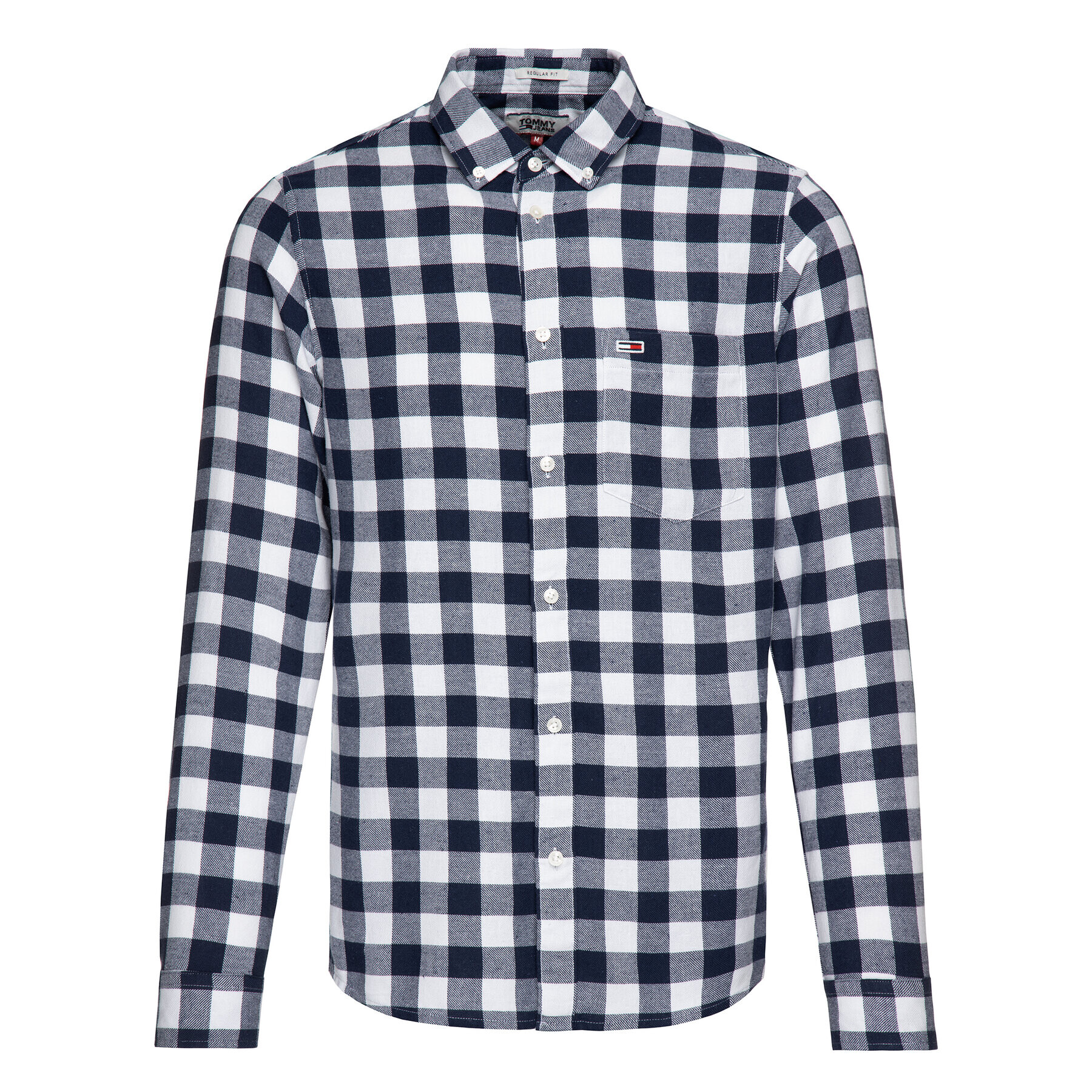 Tommy Jeans Риза Sustainable Gingham DM0DM07140 Тъмносин Regular Fit - Pepit.bg