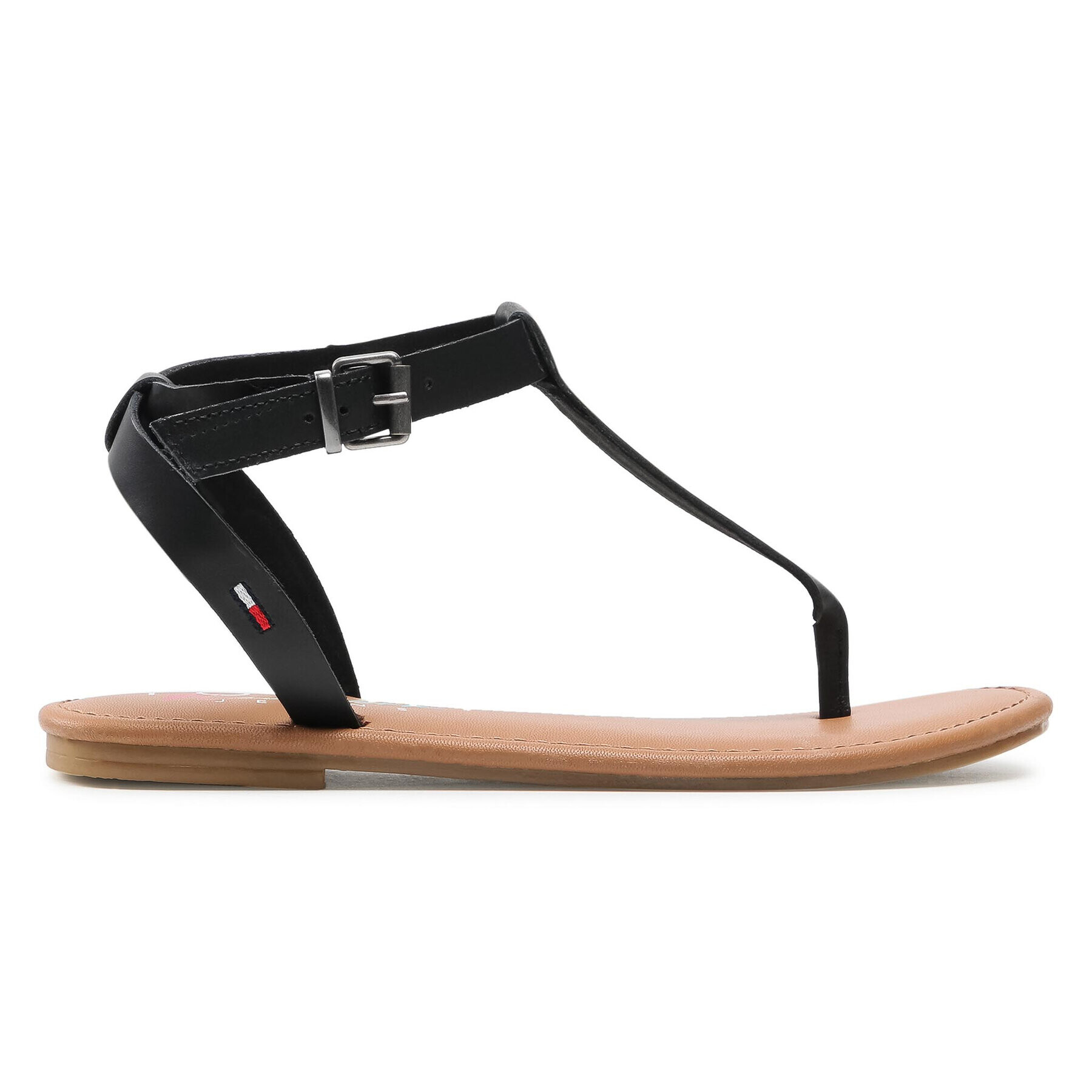 Tommy Jeans Сандали Essential Toe Post Flat Sandal EN0EN01316 Черен - Pepit.bg