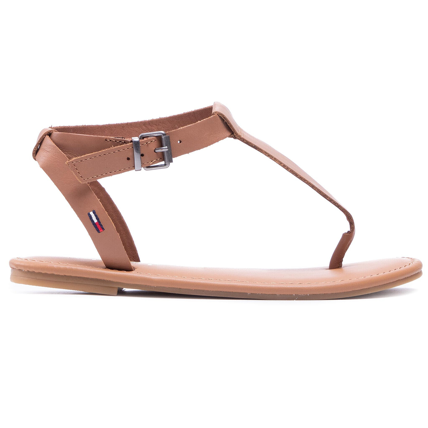 Tommy Jeans Сандали Essential Toe Post Flat Sandal EN0EN01316 Кафяв - Pepit.bg