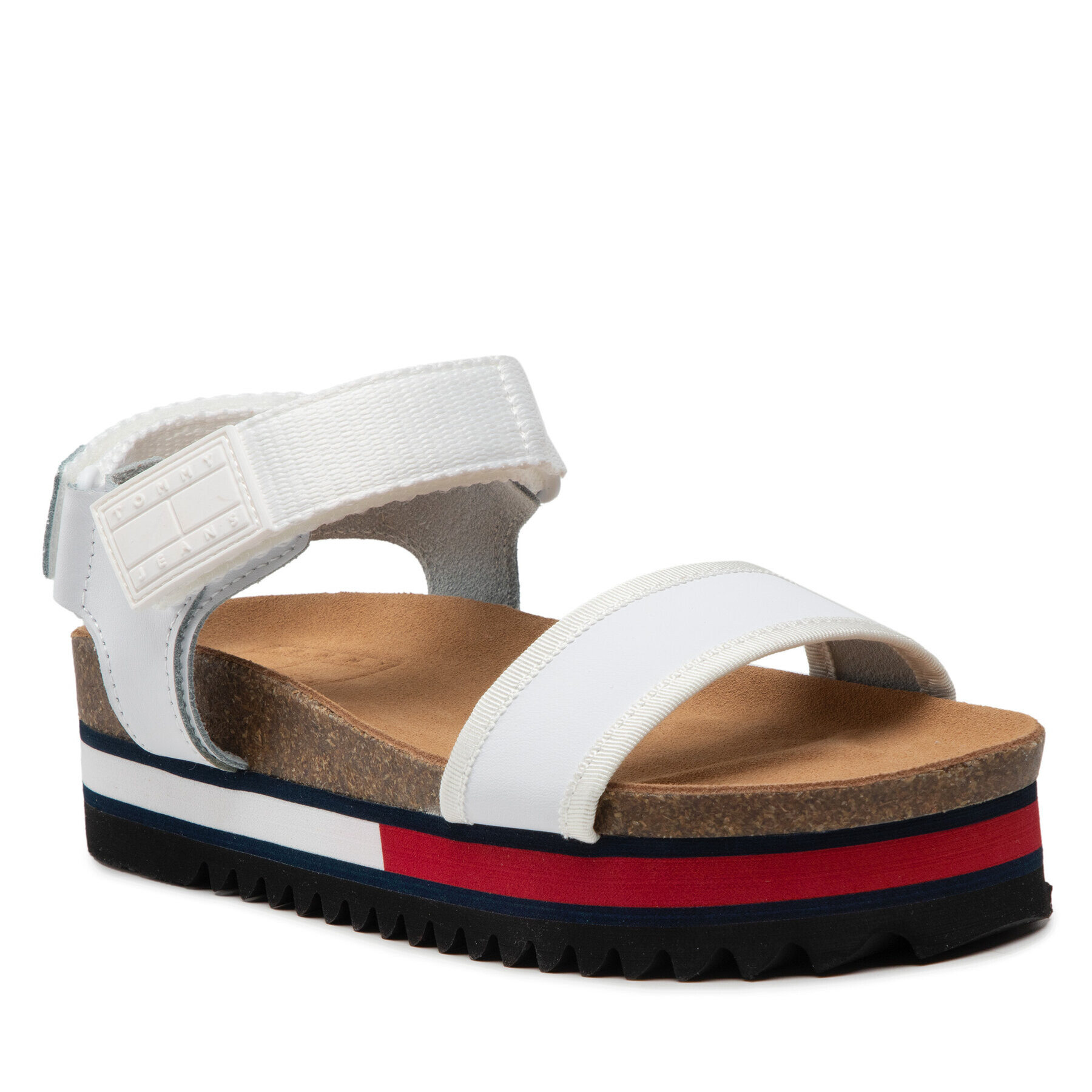 Tommy Jeans Сандали Flag Outsole Sandal EN0EN01806 Бял - Pepit.bg