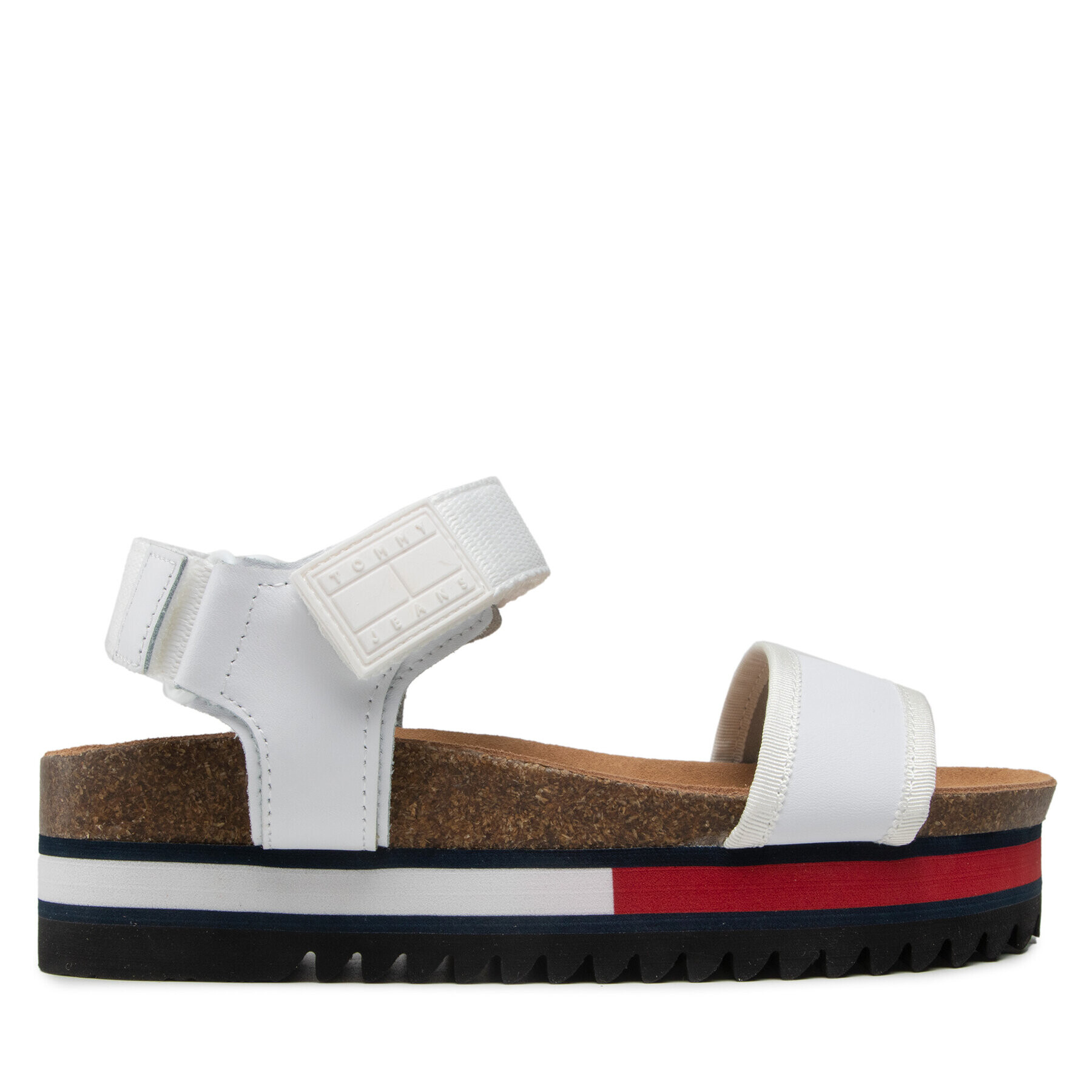 Tommy Jeans Сандали Flag Outsole Sandal EN0EN01806 Бял - Pepit.bg