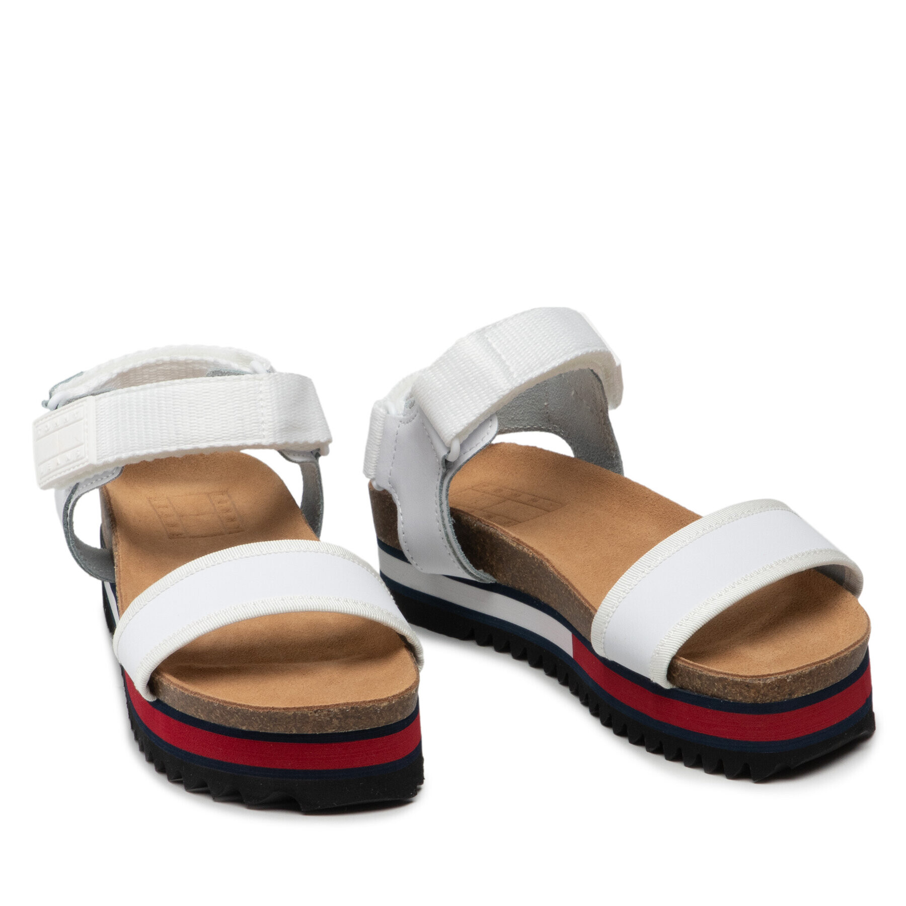 Tommy Jeans Сандали Flag Outsole Sandal EN0EN01806 Бял - Pepit.bg