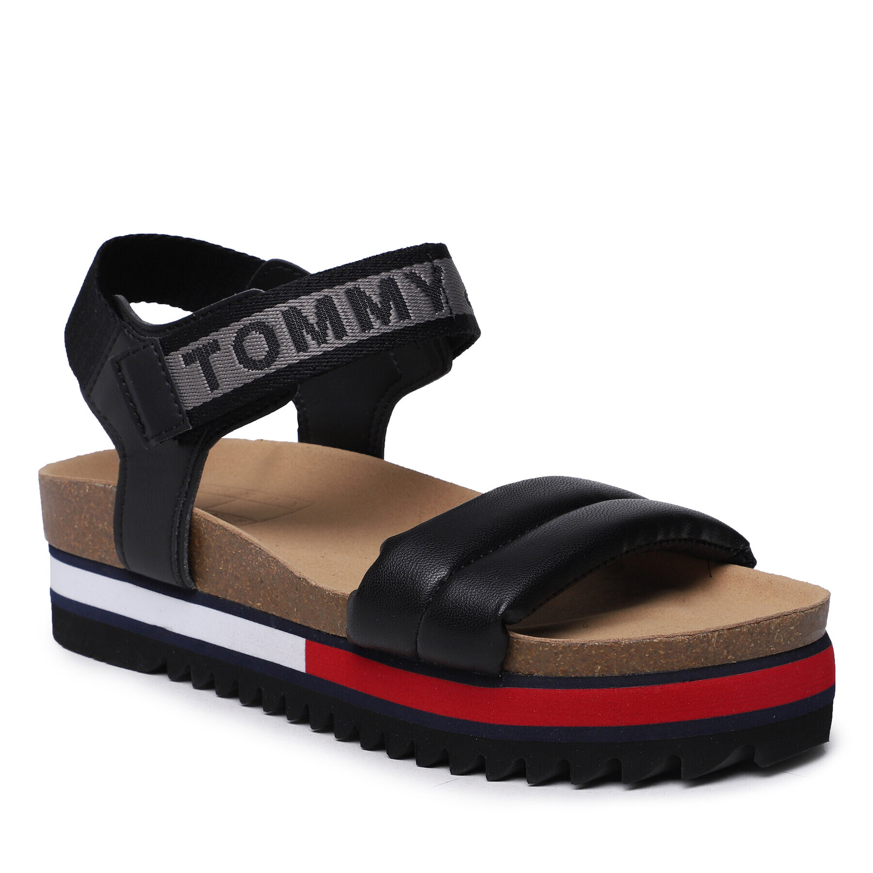 Tommy Jeans Сандали Flag Outsole Sandal EN0EN02122 Черен - Pepit.bg