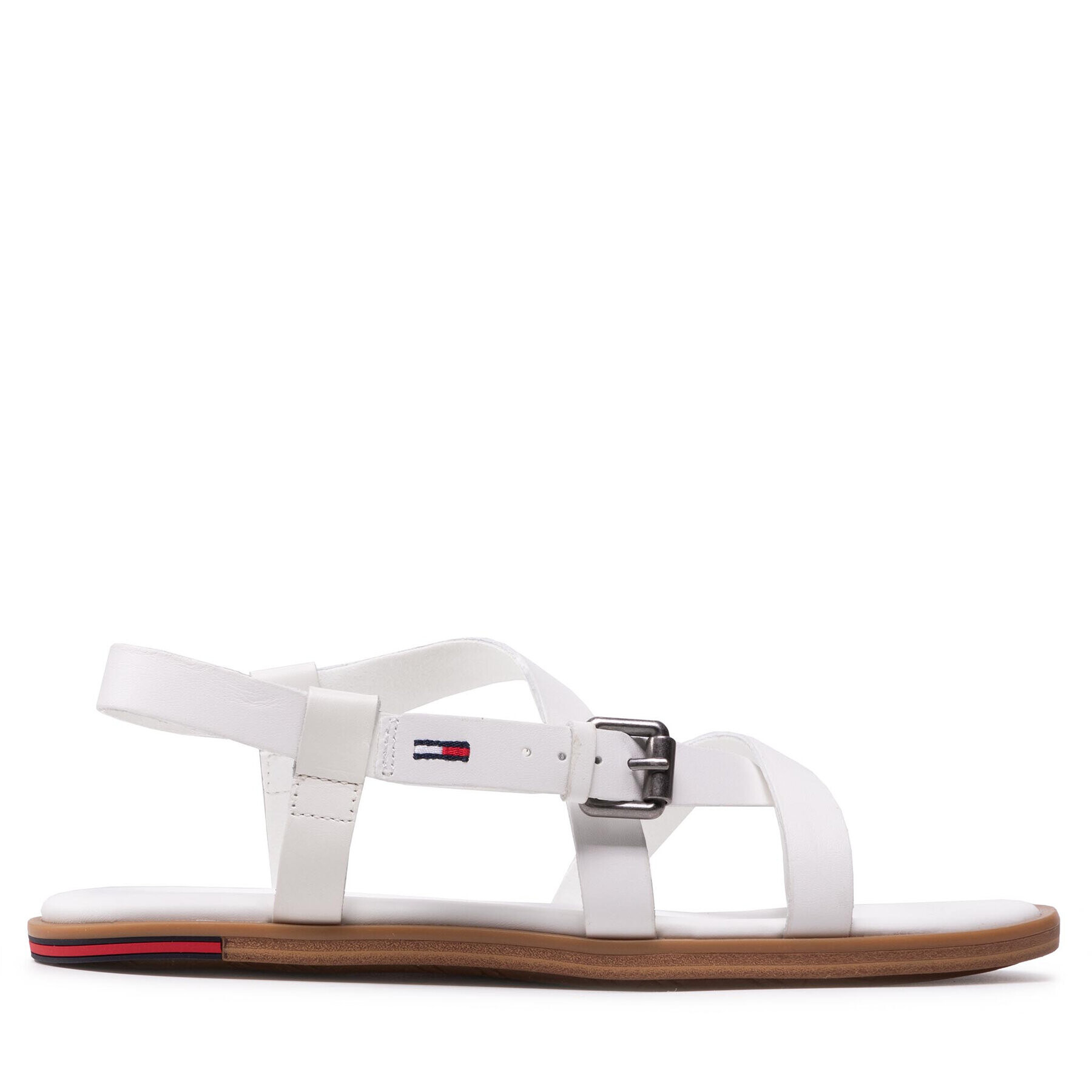 Tommy Jeans Сандали Leather Sandal EN0EN01809 Бял - Pepit.bg