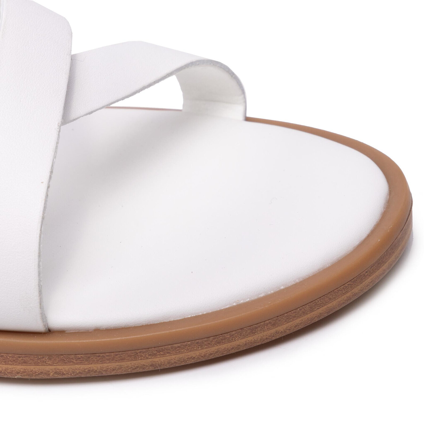 Tommy Jeans Сандали Leather Sandal EN0EN01809 Бял - Pepit.bg