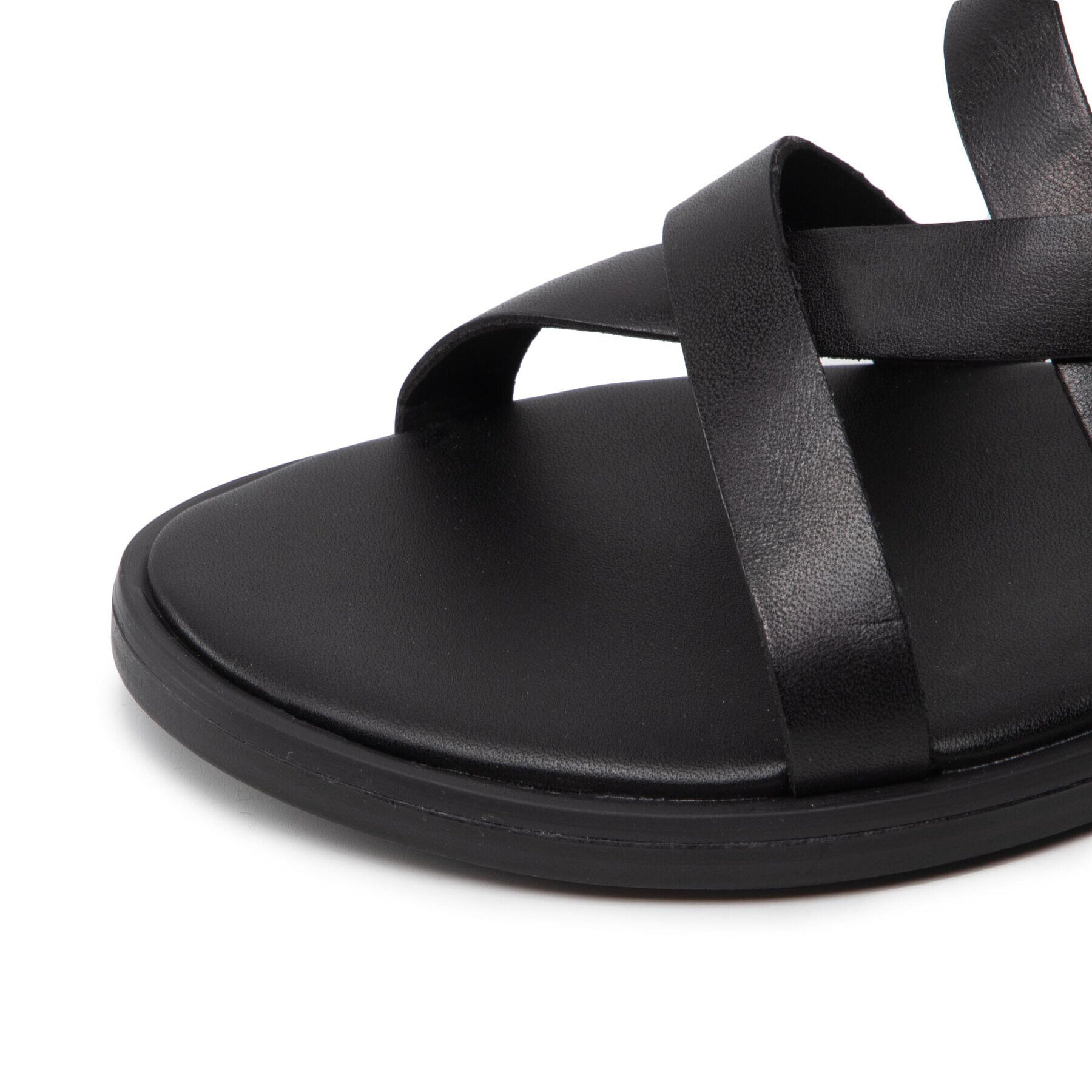 Tommy Jeans Сандали Leather Sandal EN0EN01809 Черен - Pepit.bg
